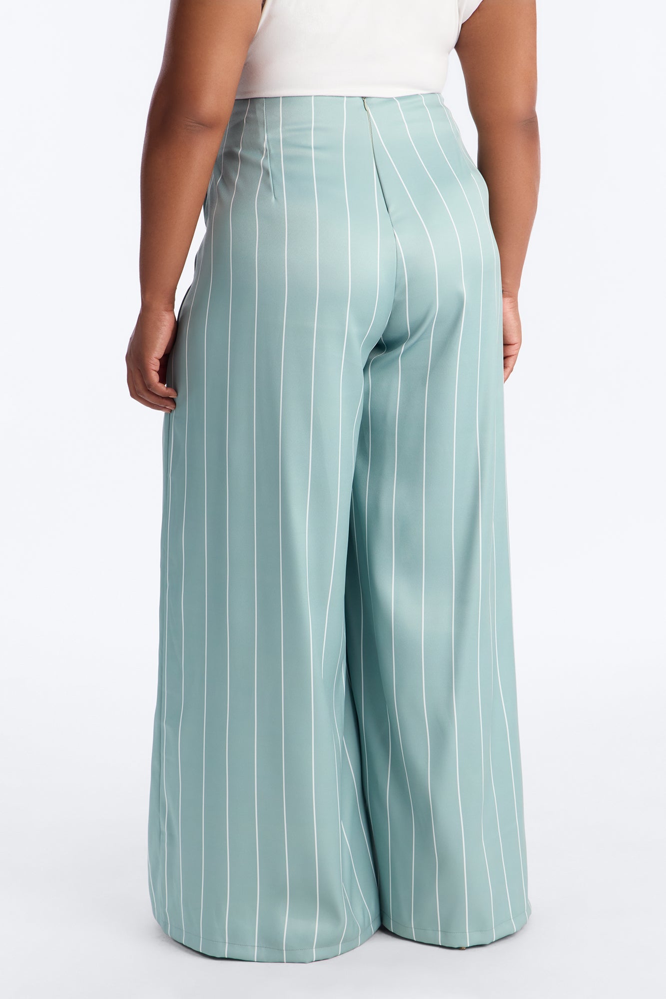 High Standards Pinstripe Trouser Pant 34″ - Sage Fashion Nova