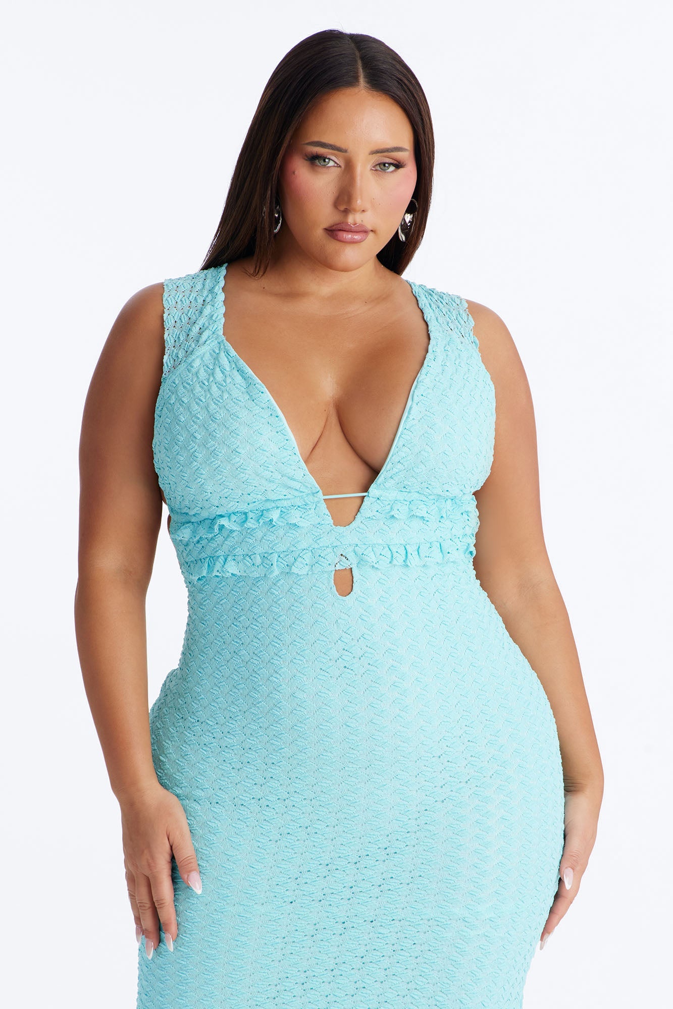 Brinley Backless Lace Maxi Dress - Turquoise Fashion Nova