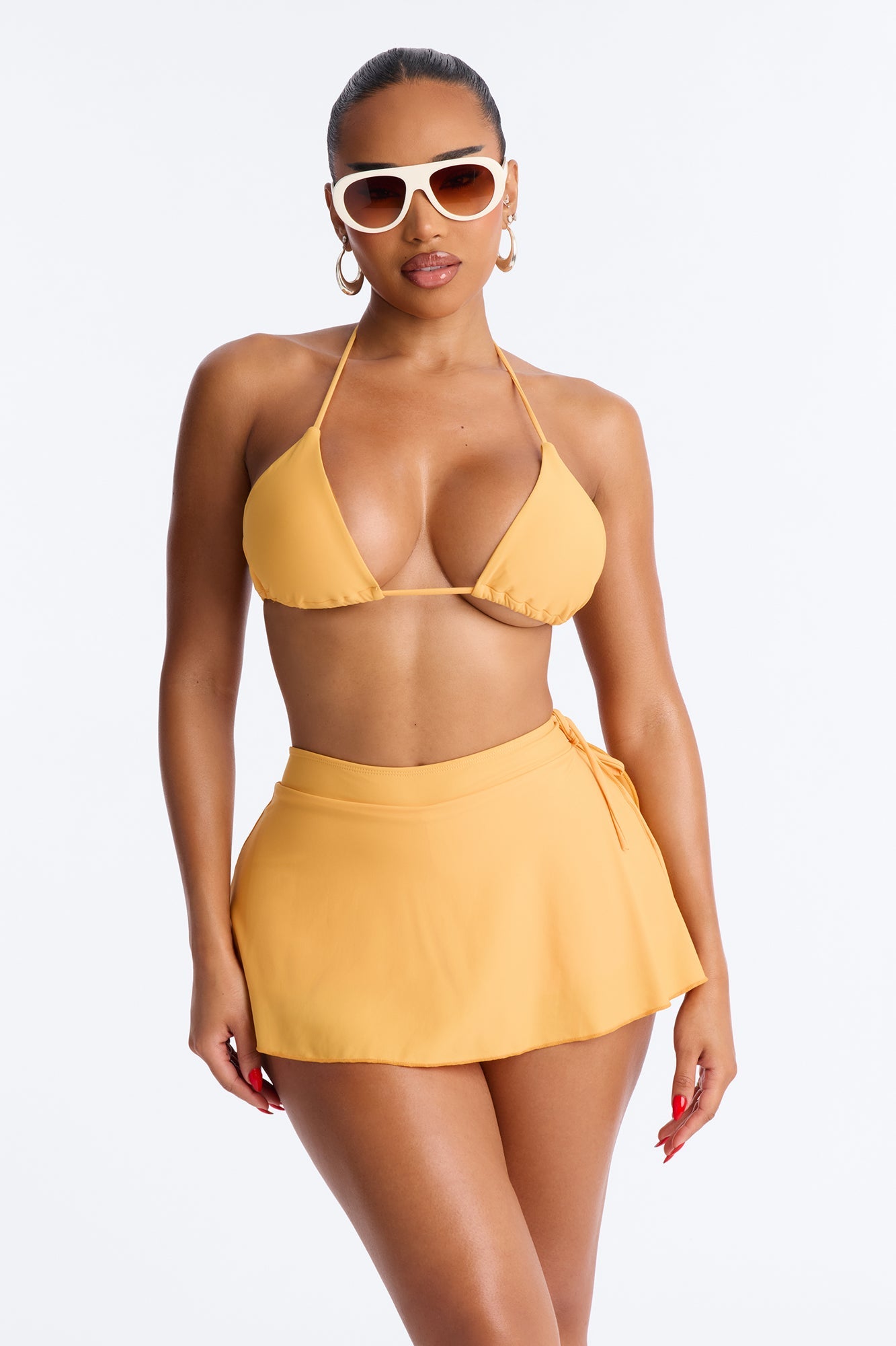 Heat Winds Skort 2 Piece Bikini - Yellow Fashion Nova