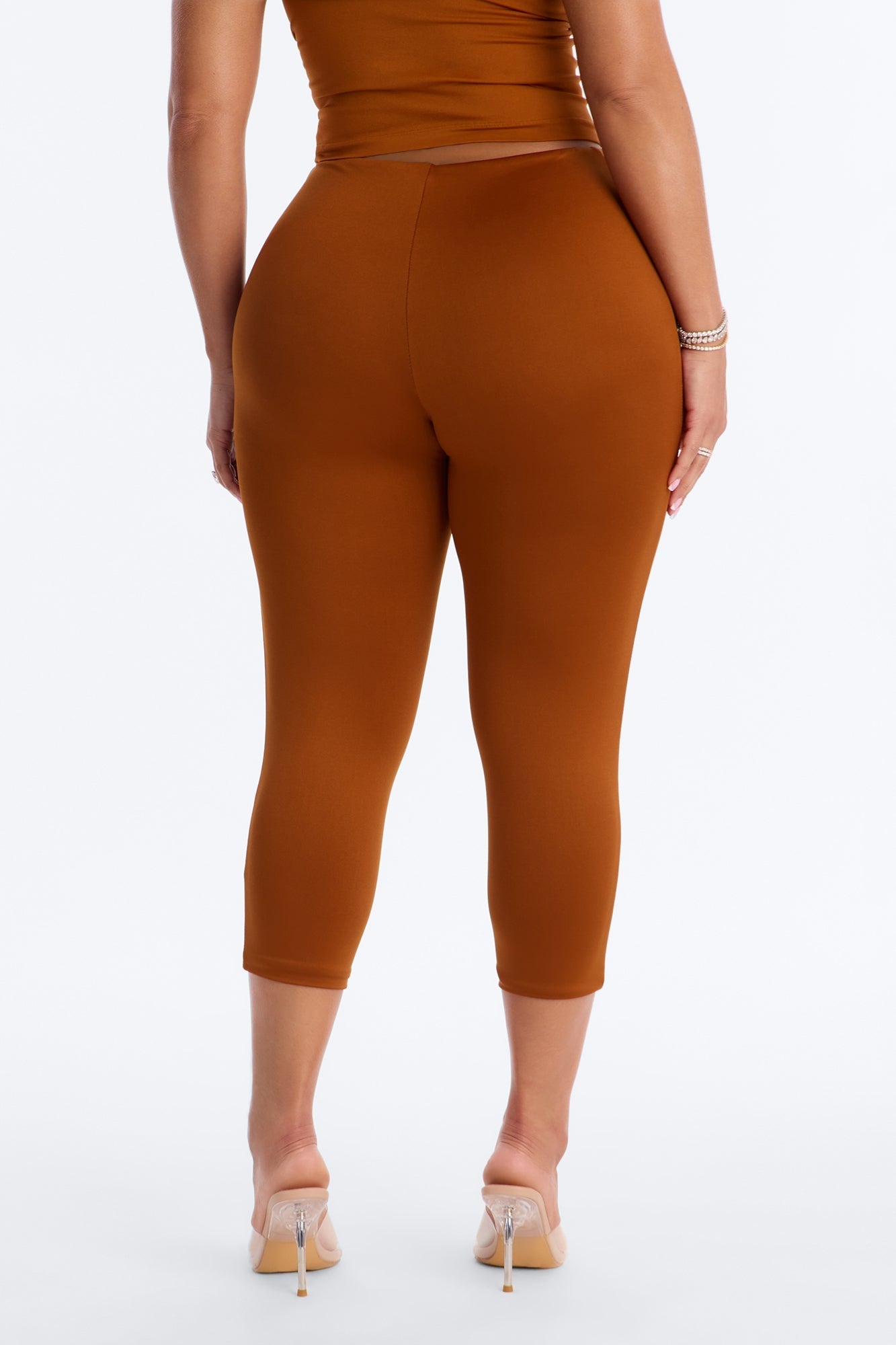 Contour Double Lined Capri Pant - Copper NEWFASHIONEDGE