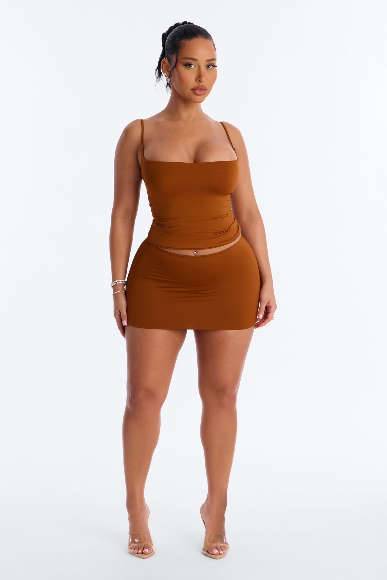 Contour Double Lined Cami Top - Copper NEWFASHIONEDGE