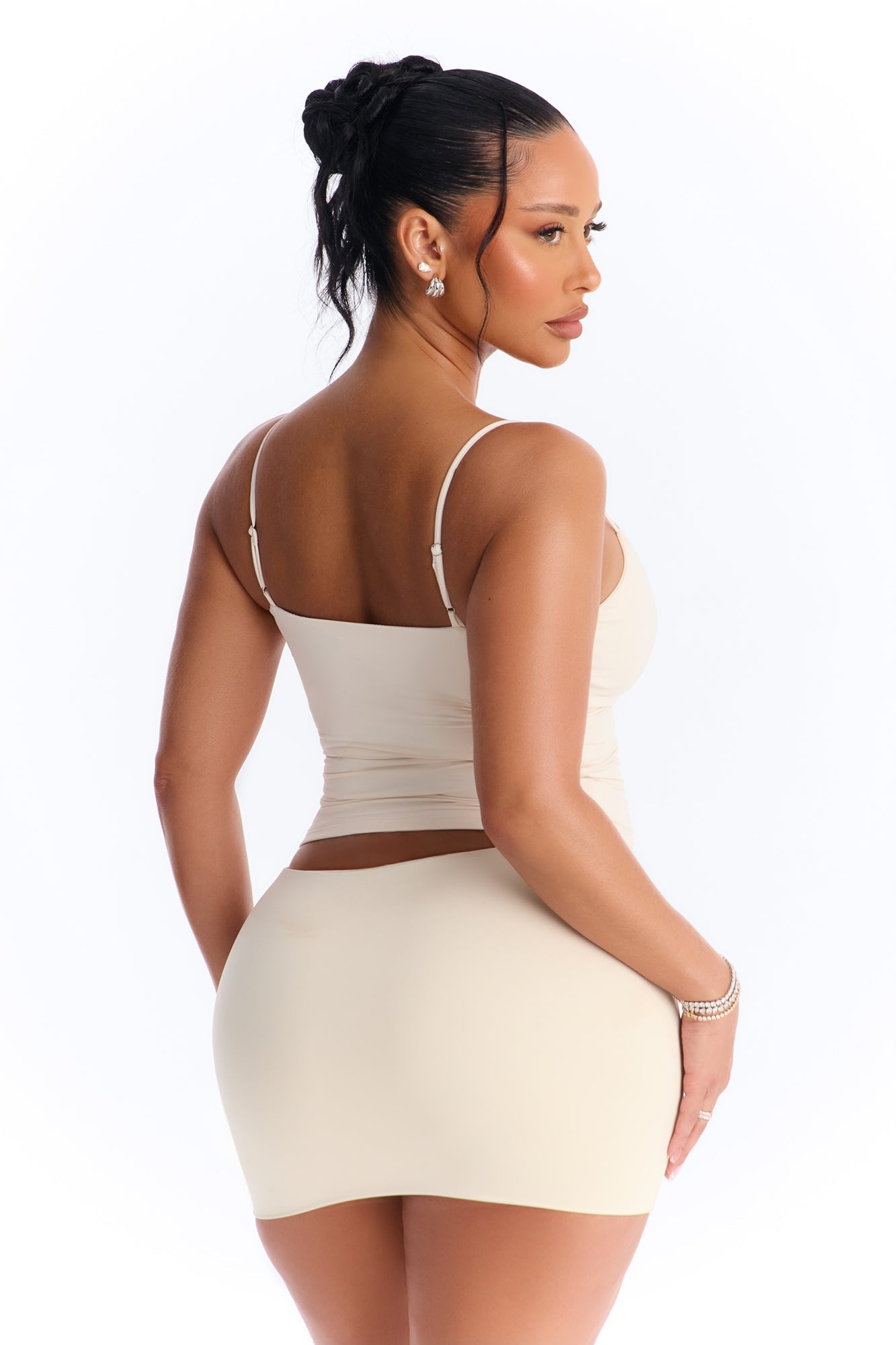 Second Skin Double Lined Twist Cami - Bone Fashion Nova