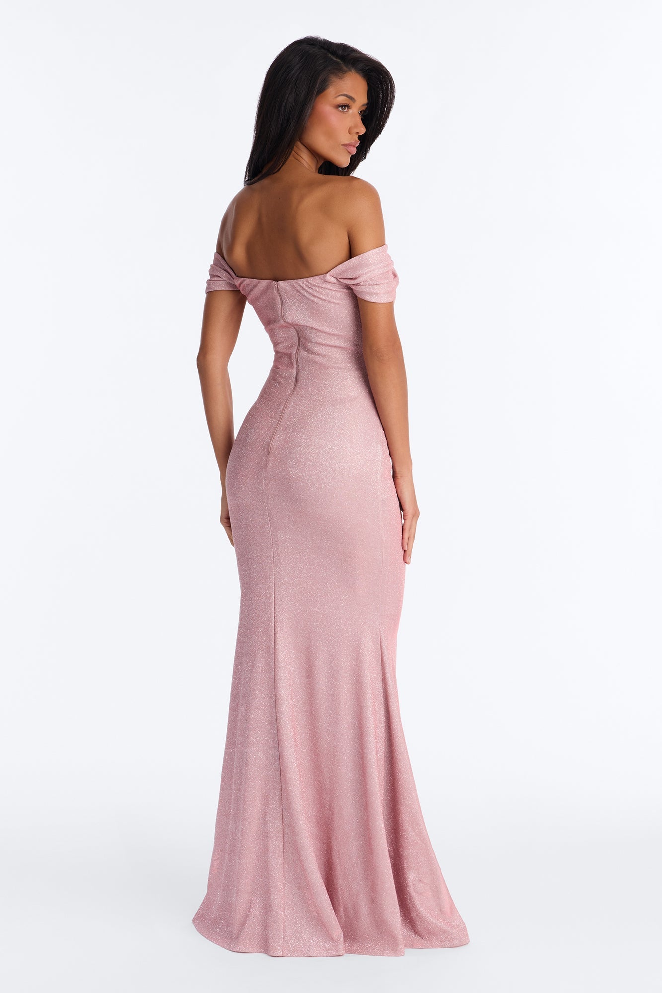 Maya Shimmer Gown - Light Pink