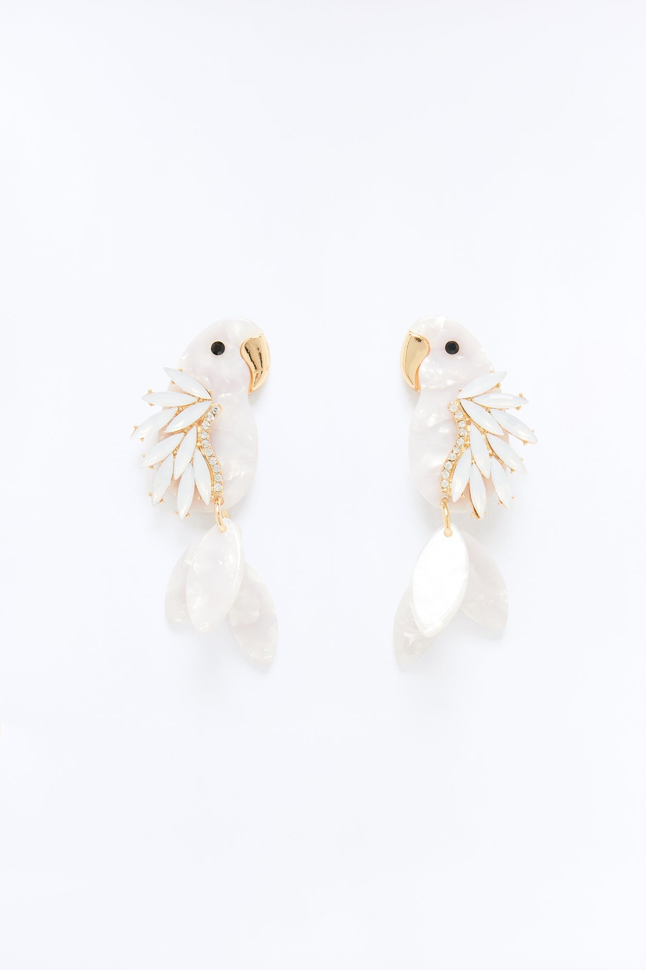 Tiki Time Earrings - White NEWFASHIONEDGE