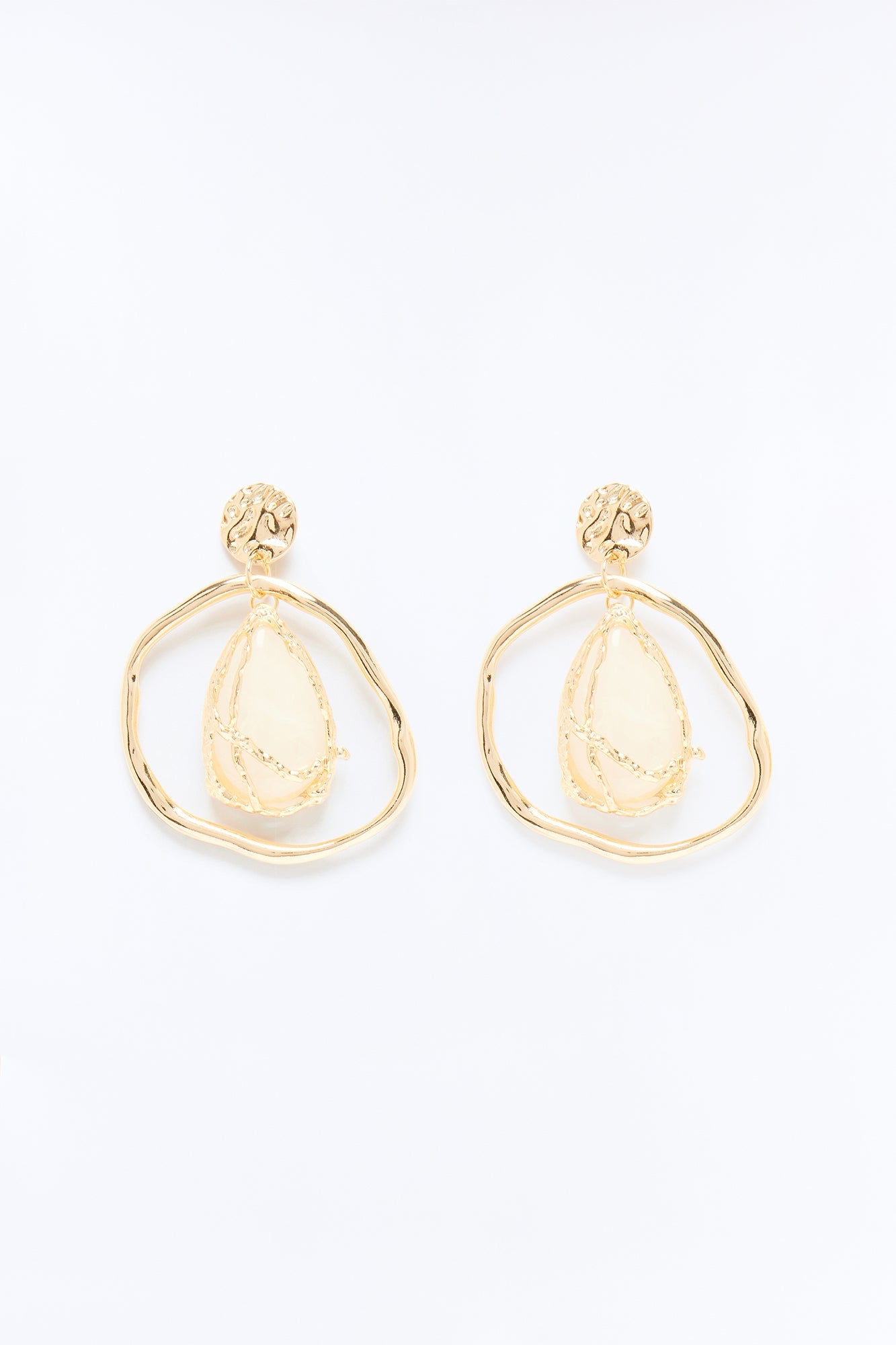 Avoid Temptation Jeweled Earrings - Gold