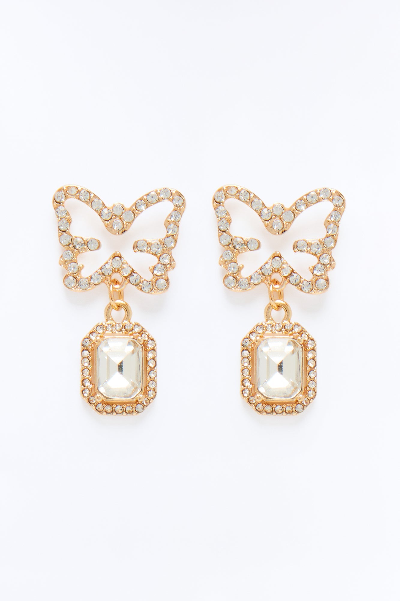 Always With Me Butterfly Stud Earrings - Gold
