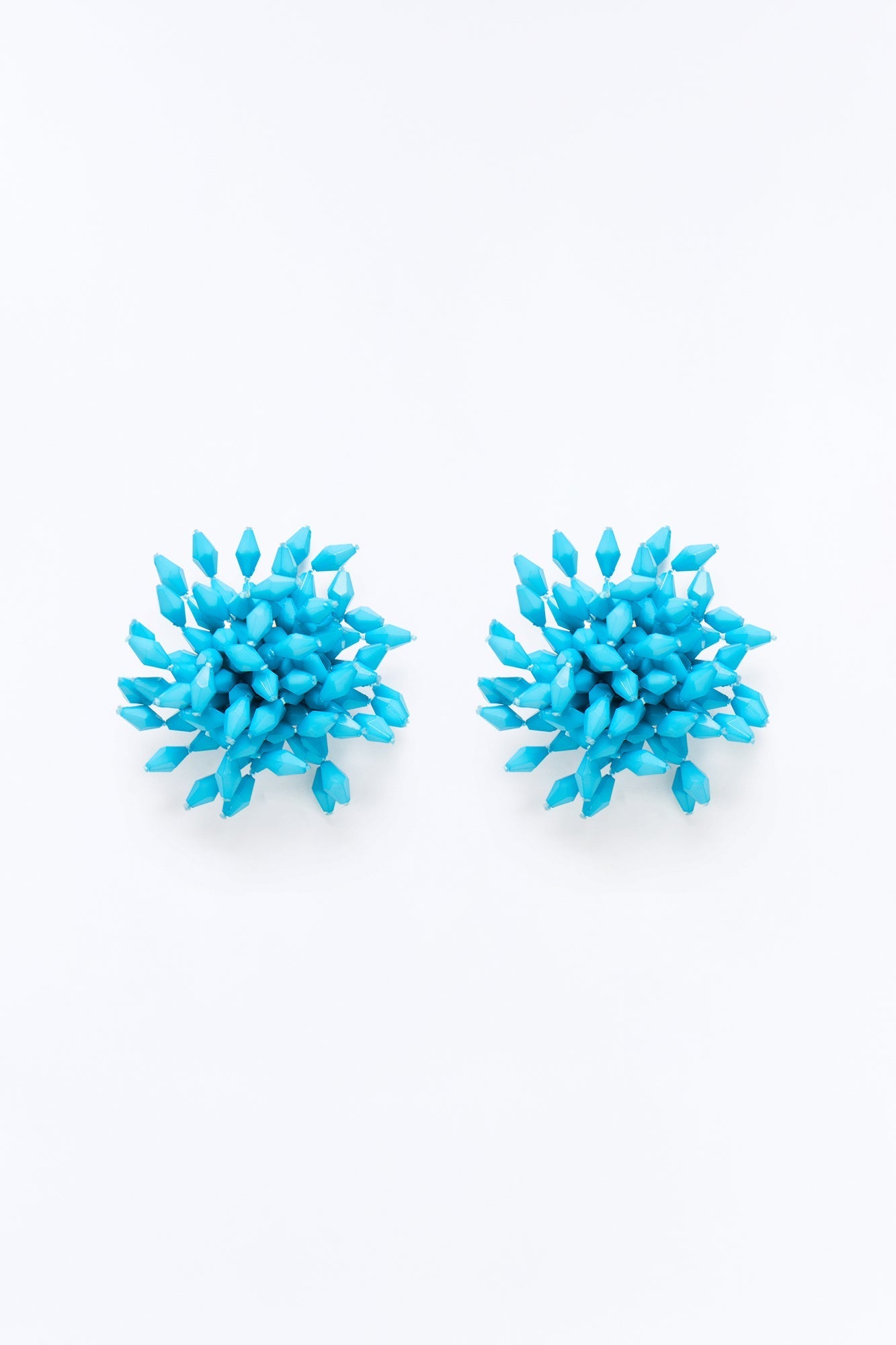 Feel The Rush Beaded Drop Earrings - Turquoise