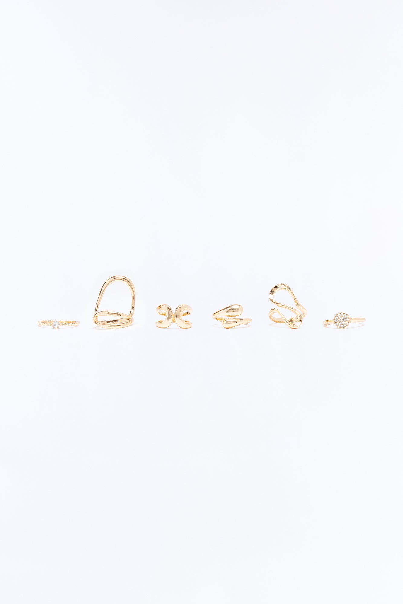 Artisan Muse 6 Piece Ring Set - Gold