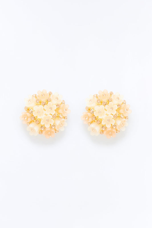 The Best Way Floral Stud Earrings - Pink/combo