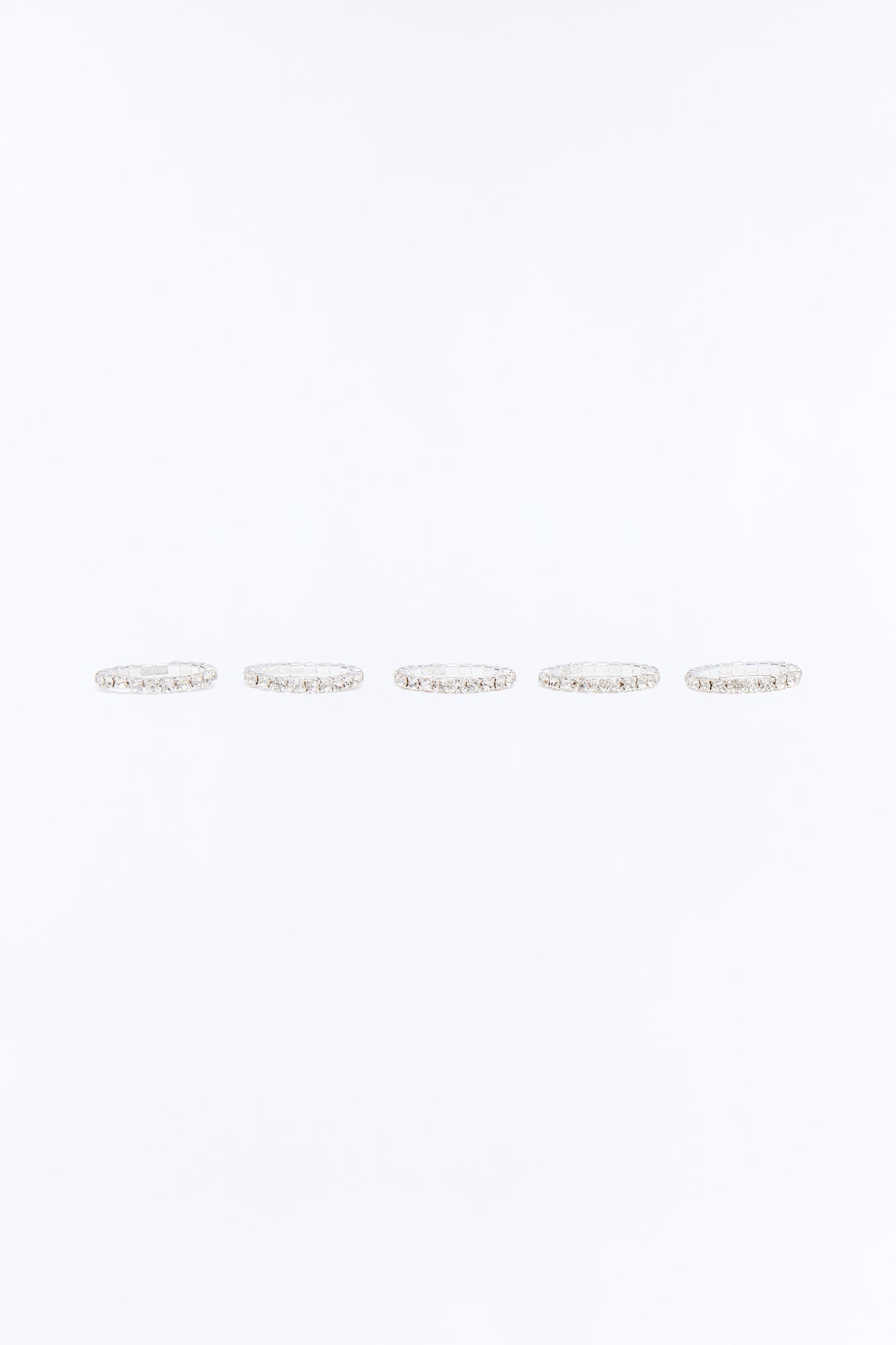 Touch Of Glam 5 Piece Toe Ring Set - Silver NEWFASHIONEDGE
