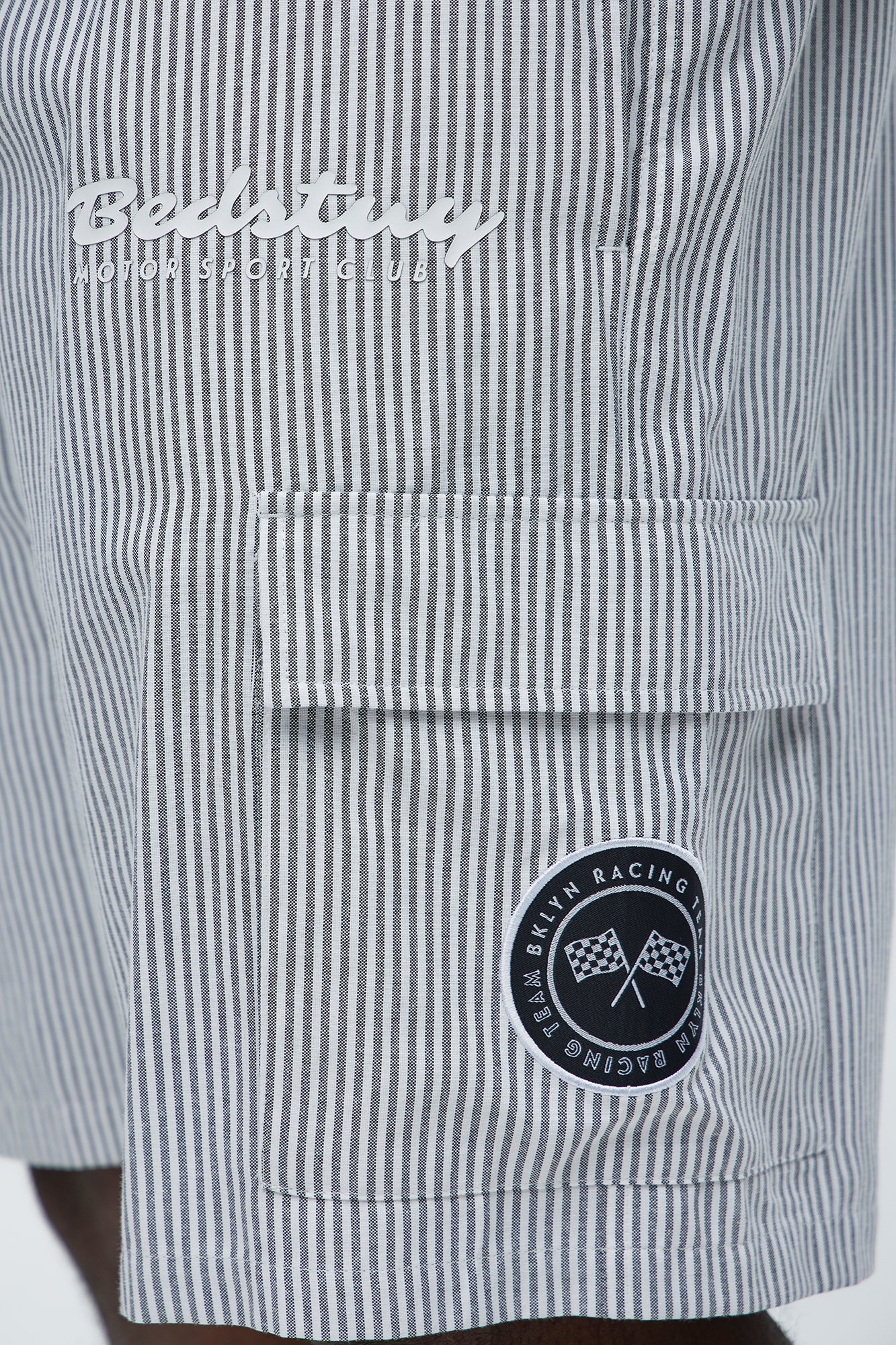 Bedstuy Patch Relaxed Shorts - Black/White