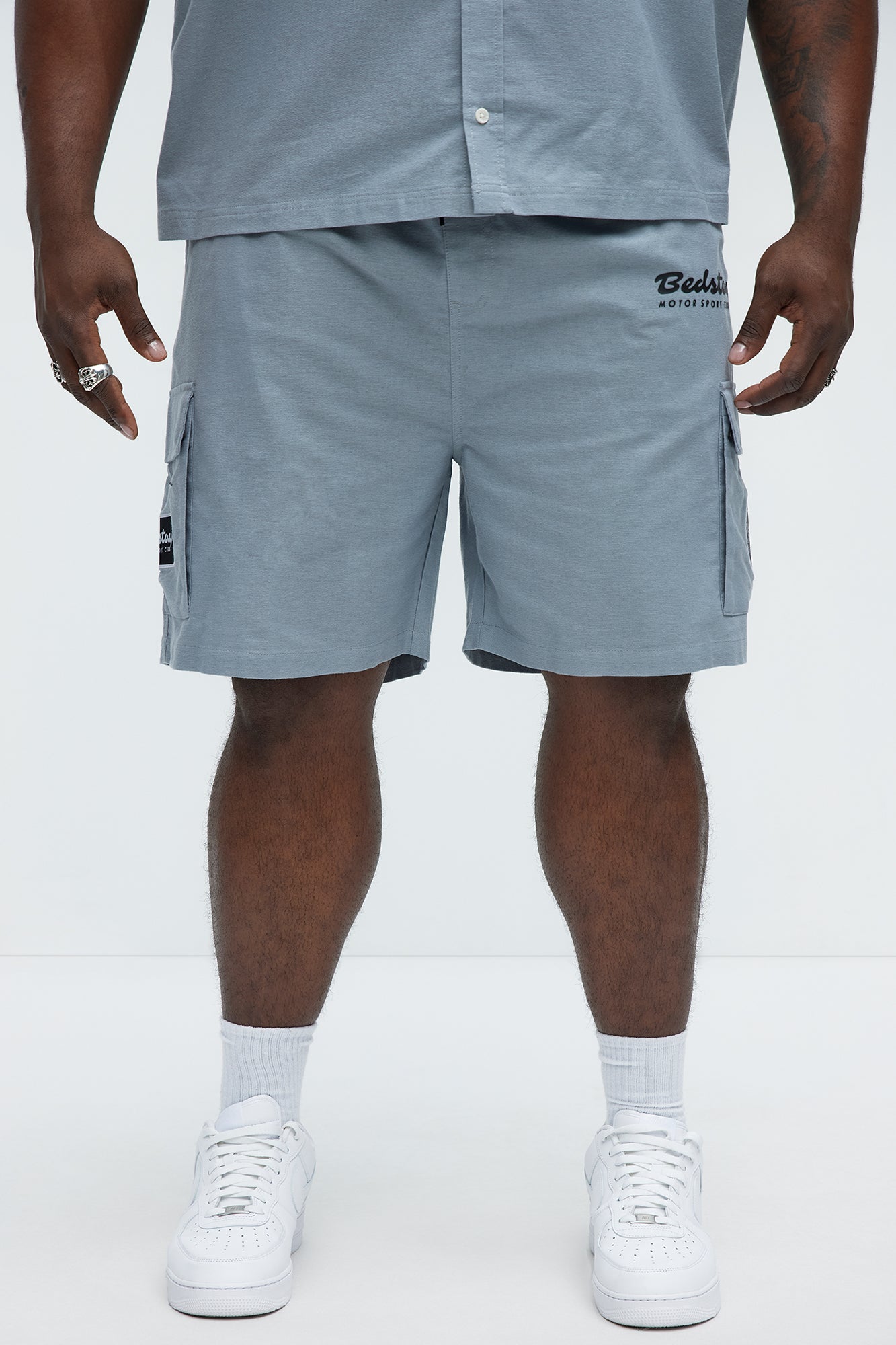 Bedstuy Patch Relaxed Shorts - Light Blue