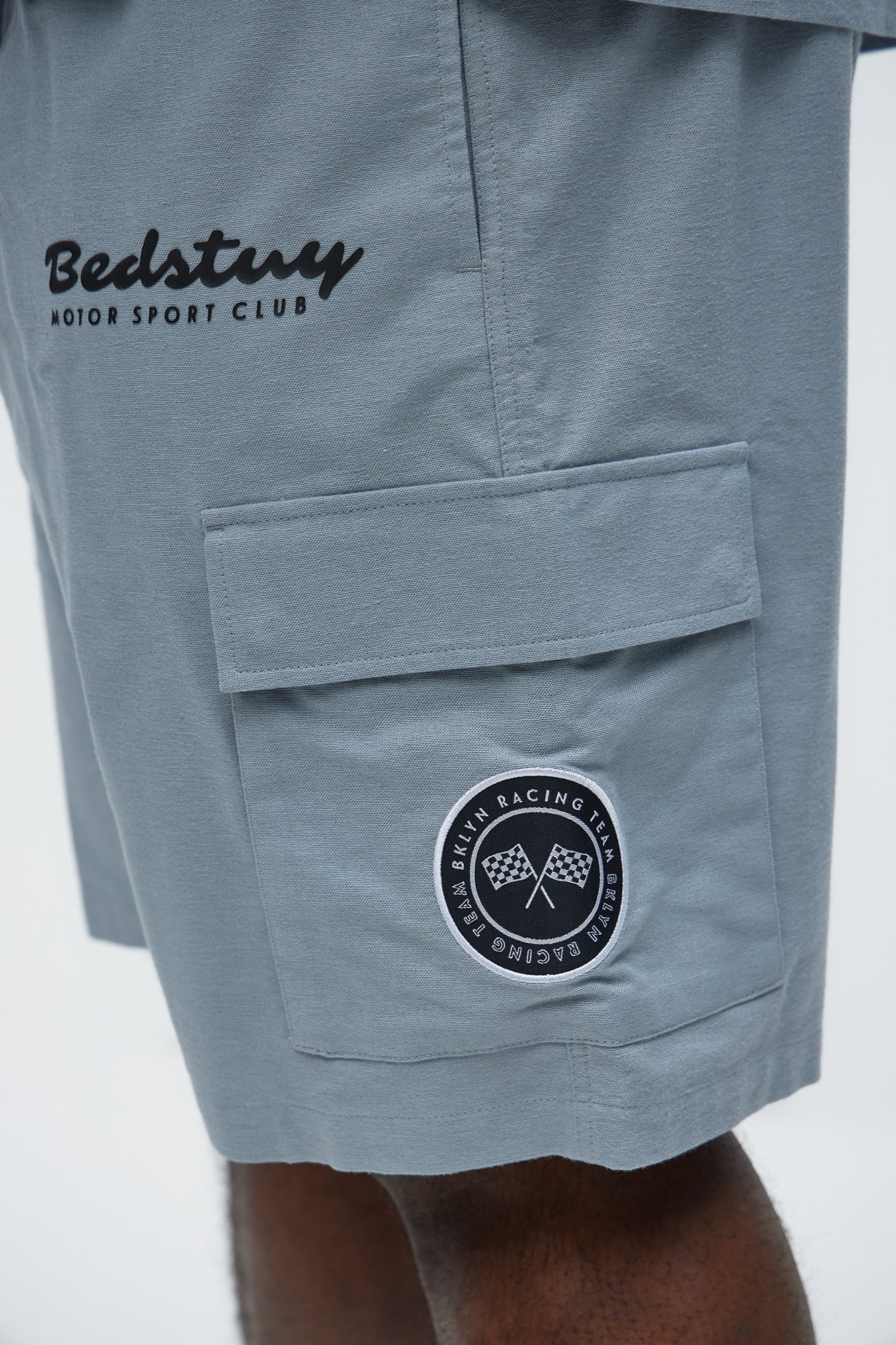 Bedstuy Patch Relaxed Shorts - Light Blue