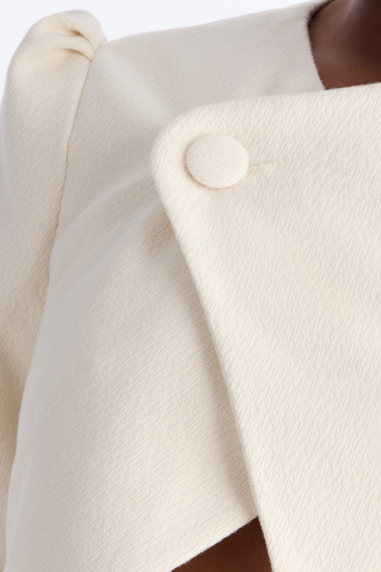 Kate Cropped Short Sleeve Crossover Blazer - White