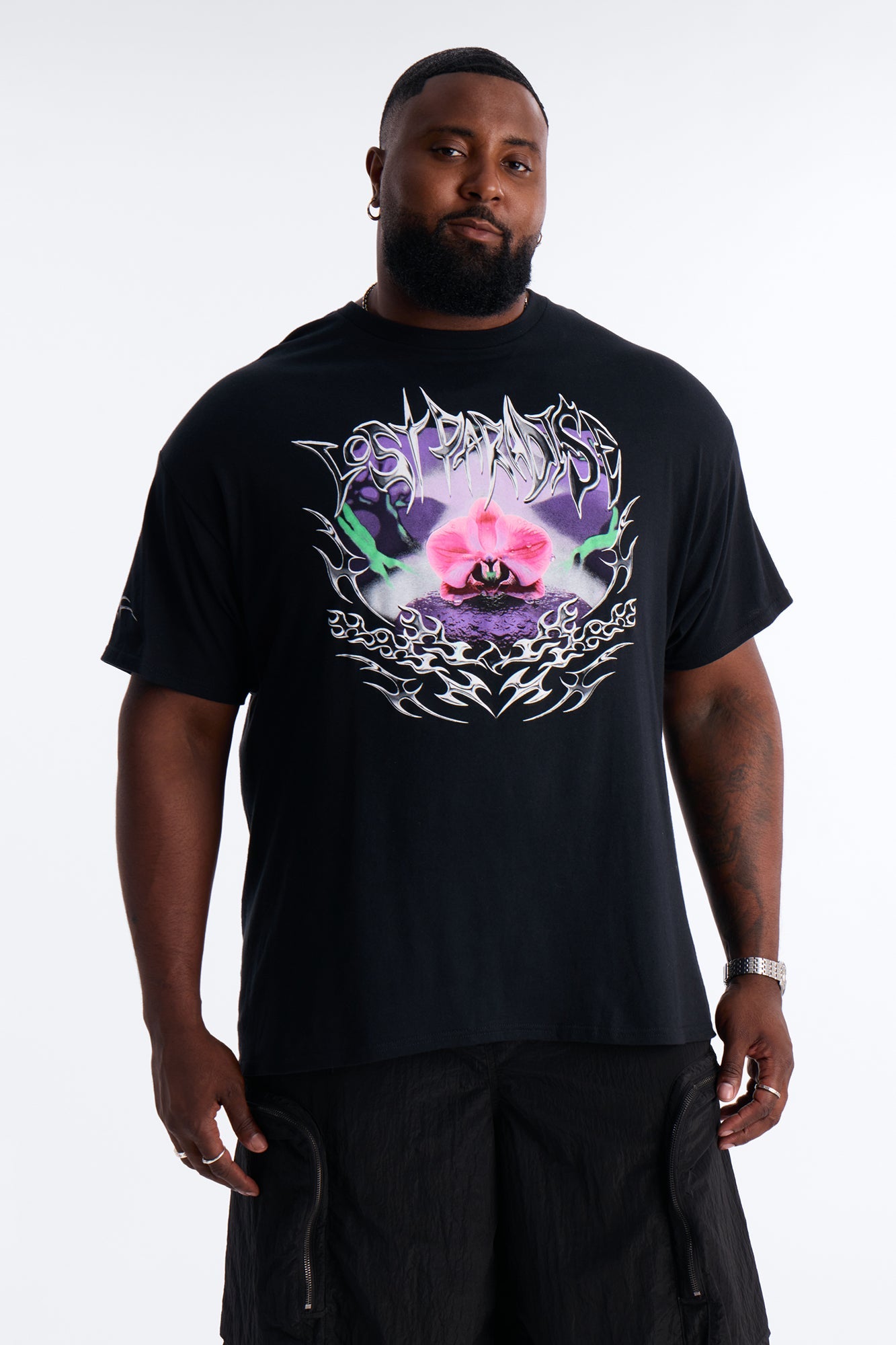 Lost Paradise Bloom Short Sleeve Tee - Black