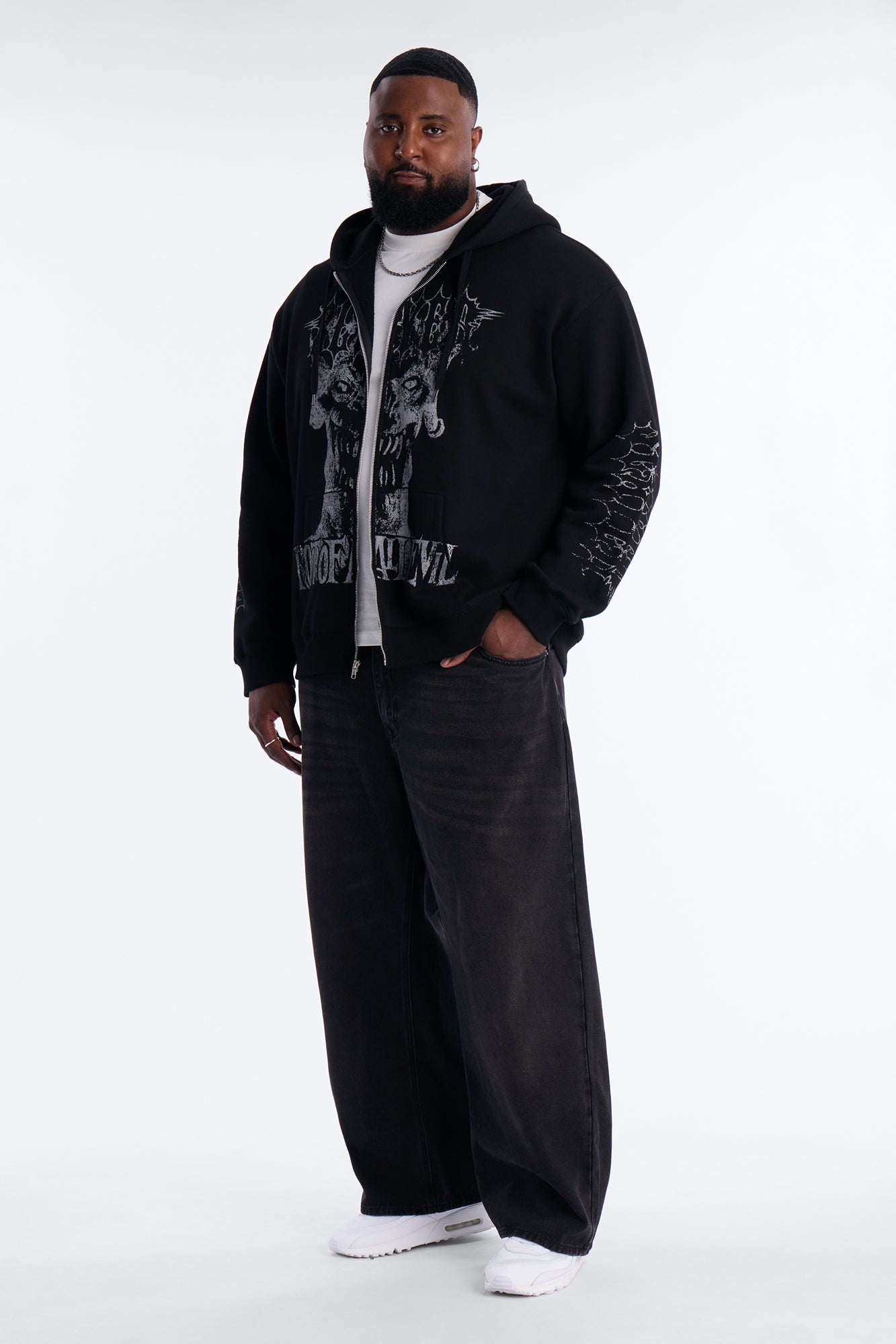 Slayer Tour 1988 Vintage Zip Hoodie - Black Wash