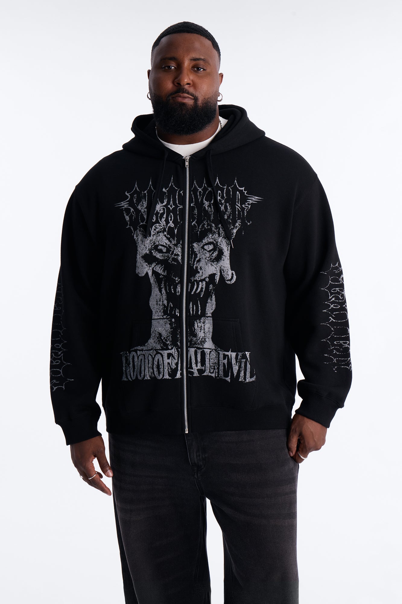 Slayer Tour 1988 Vintage Zip Hoodie - Black Wash