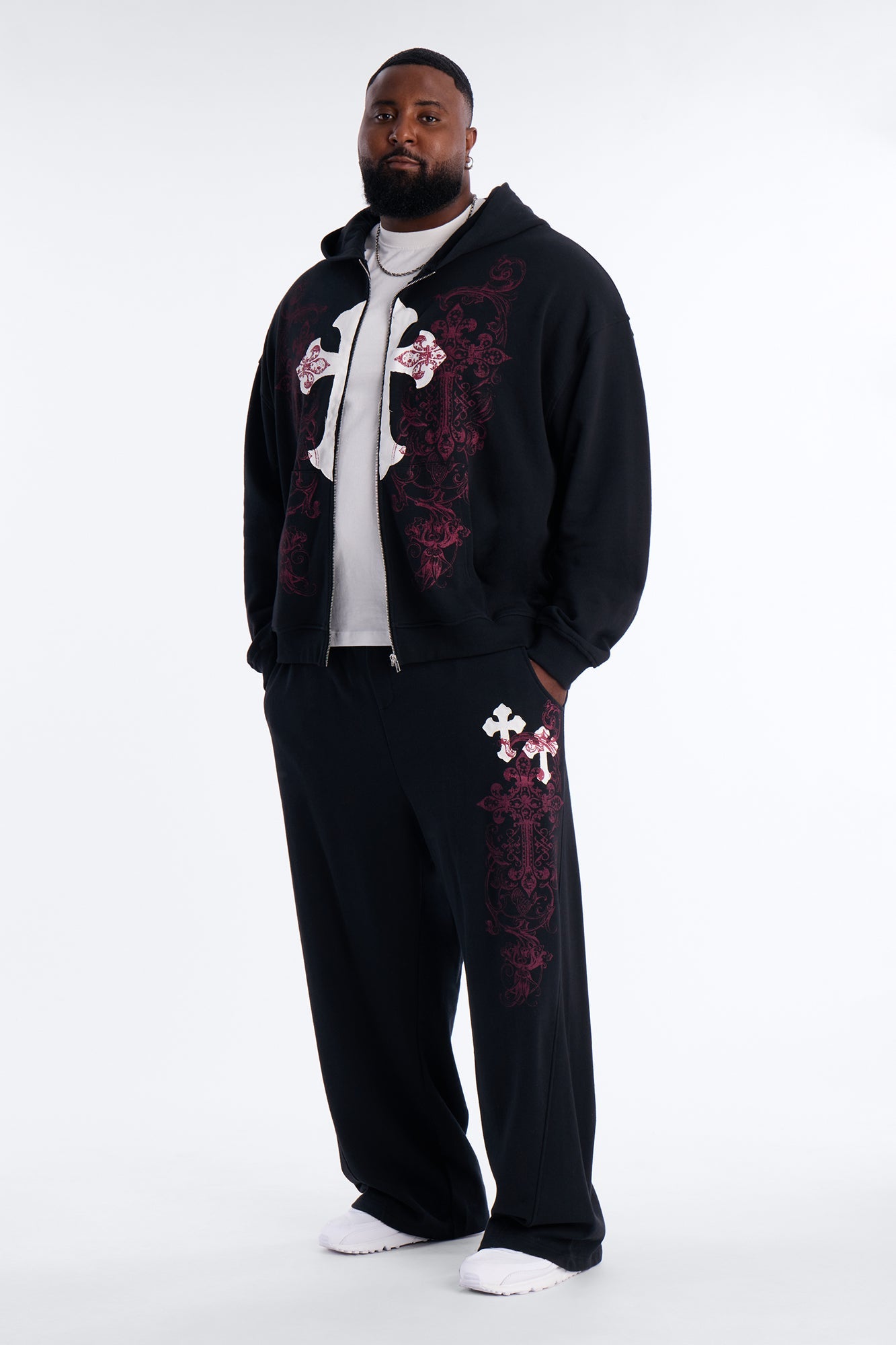 Pick Up Your Cross Patch Sweatpants - Black