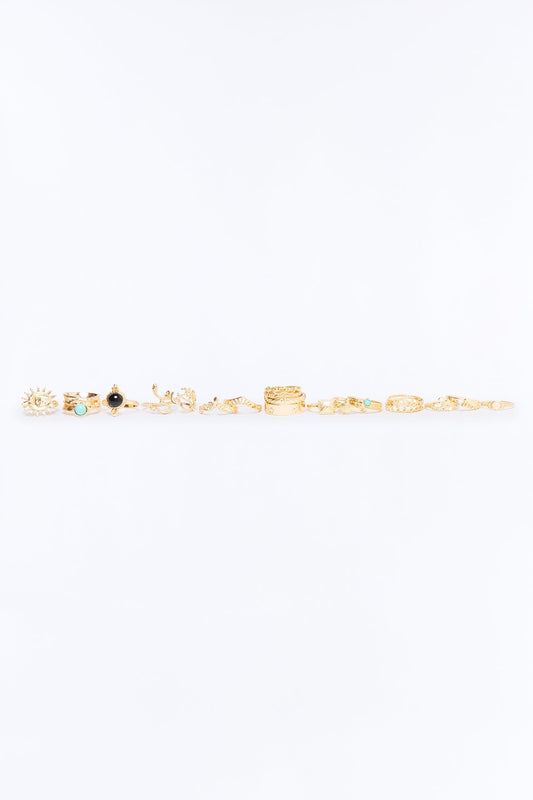 Written In Stars 19 Piece Multi Ring Set - Gold/combo