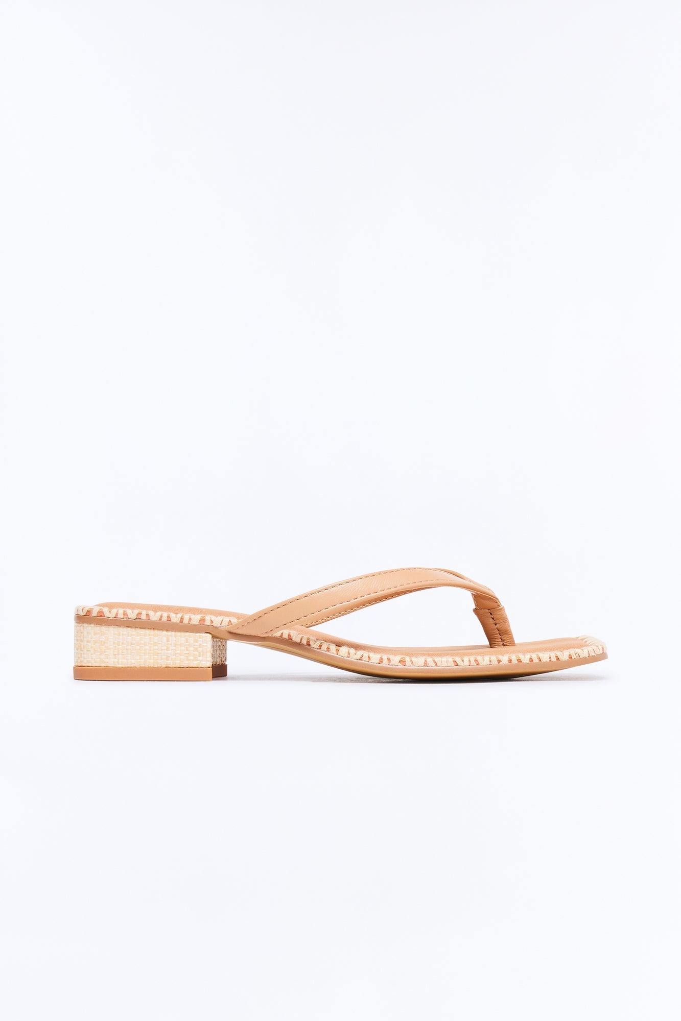 Dolce Vita Barty Leather Thong Sandals - Tan NEWFASHIONEDGE