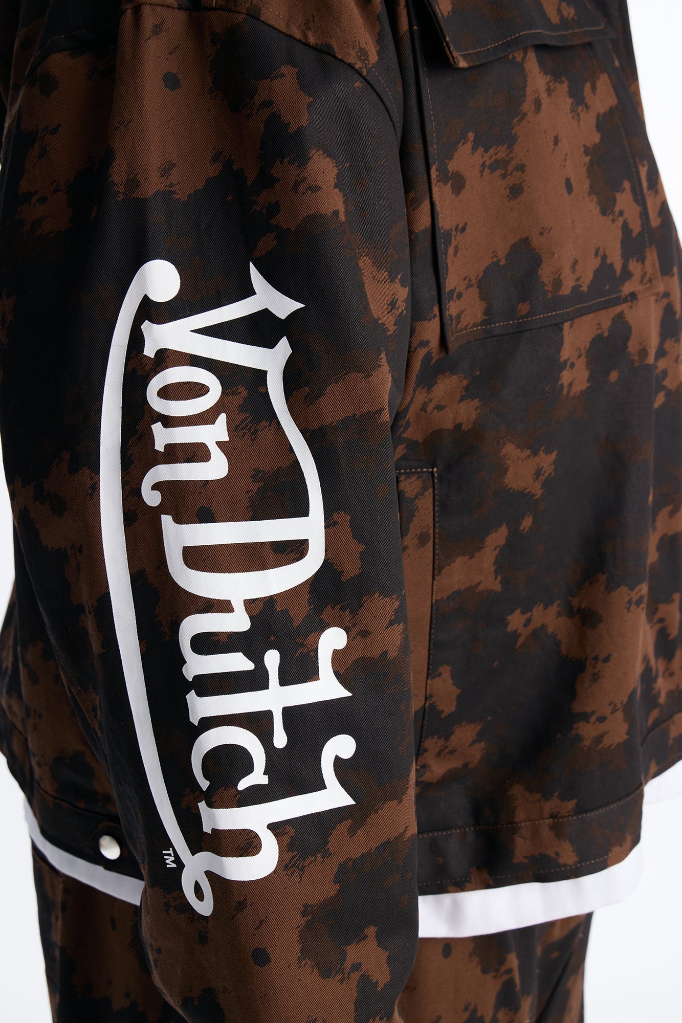 Von Dutch Rodeo Faux Pony Hair Work Jacket - Brown