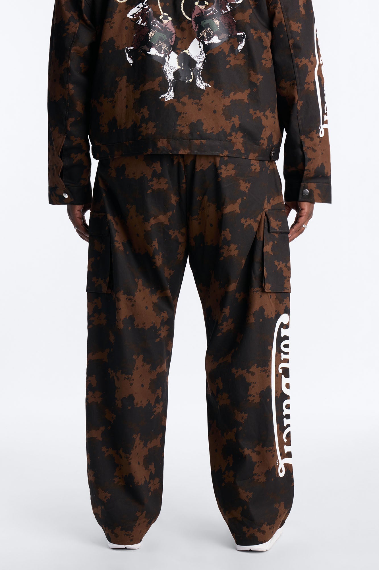 Von Dutch Rodeo Faux Pony Hair Baggy Pant - Brown