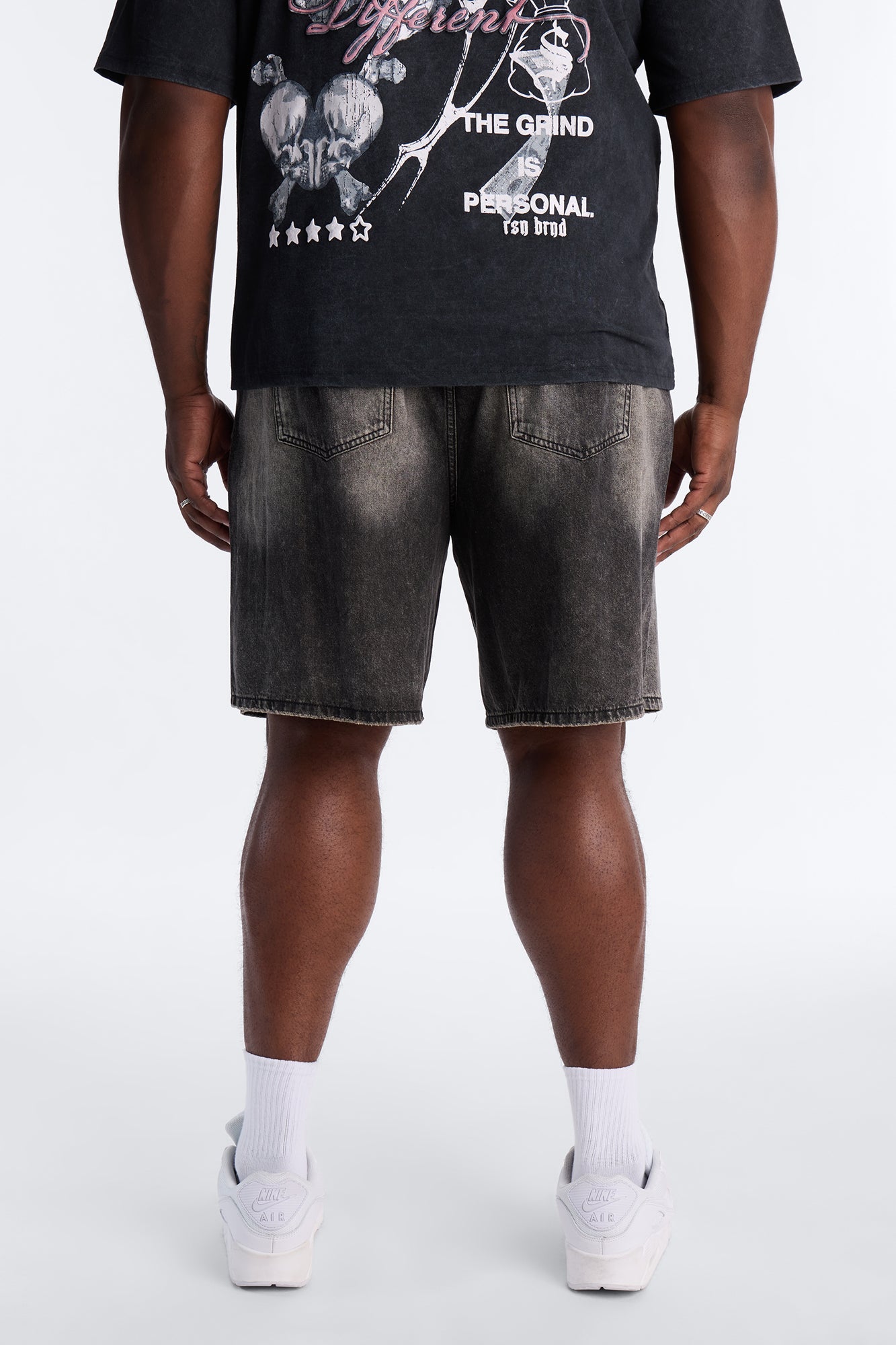 Venice Vintage Relaxed Denim Shorts - Black Wash