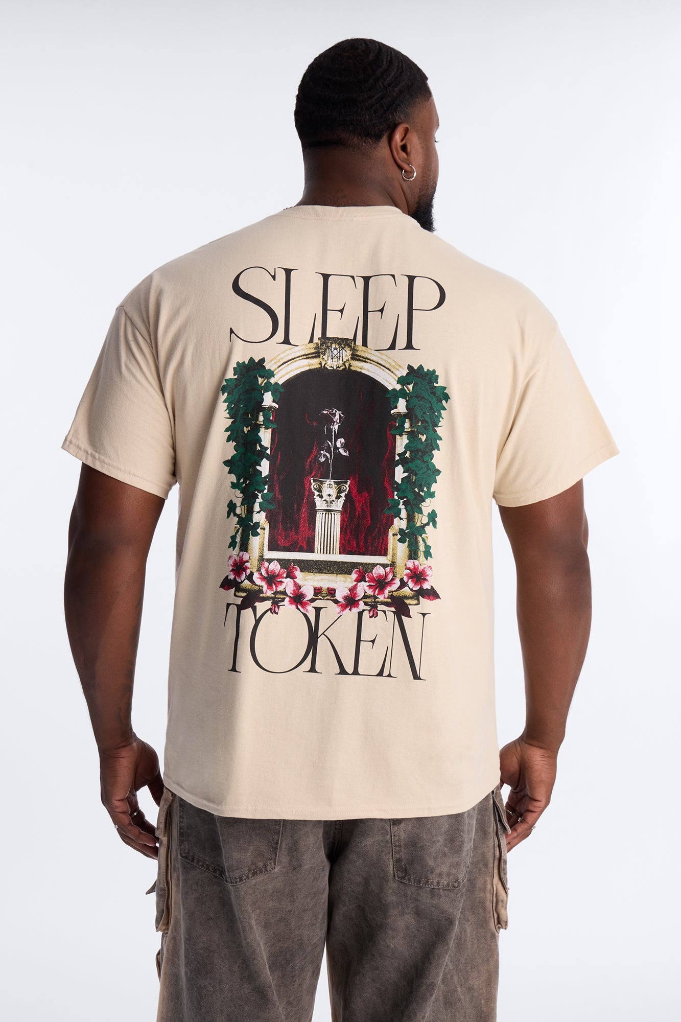 Sleep Token Rose Short Sleeve Tee - Cream