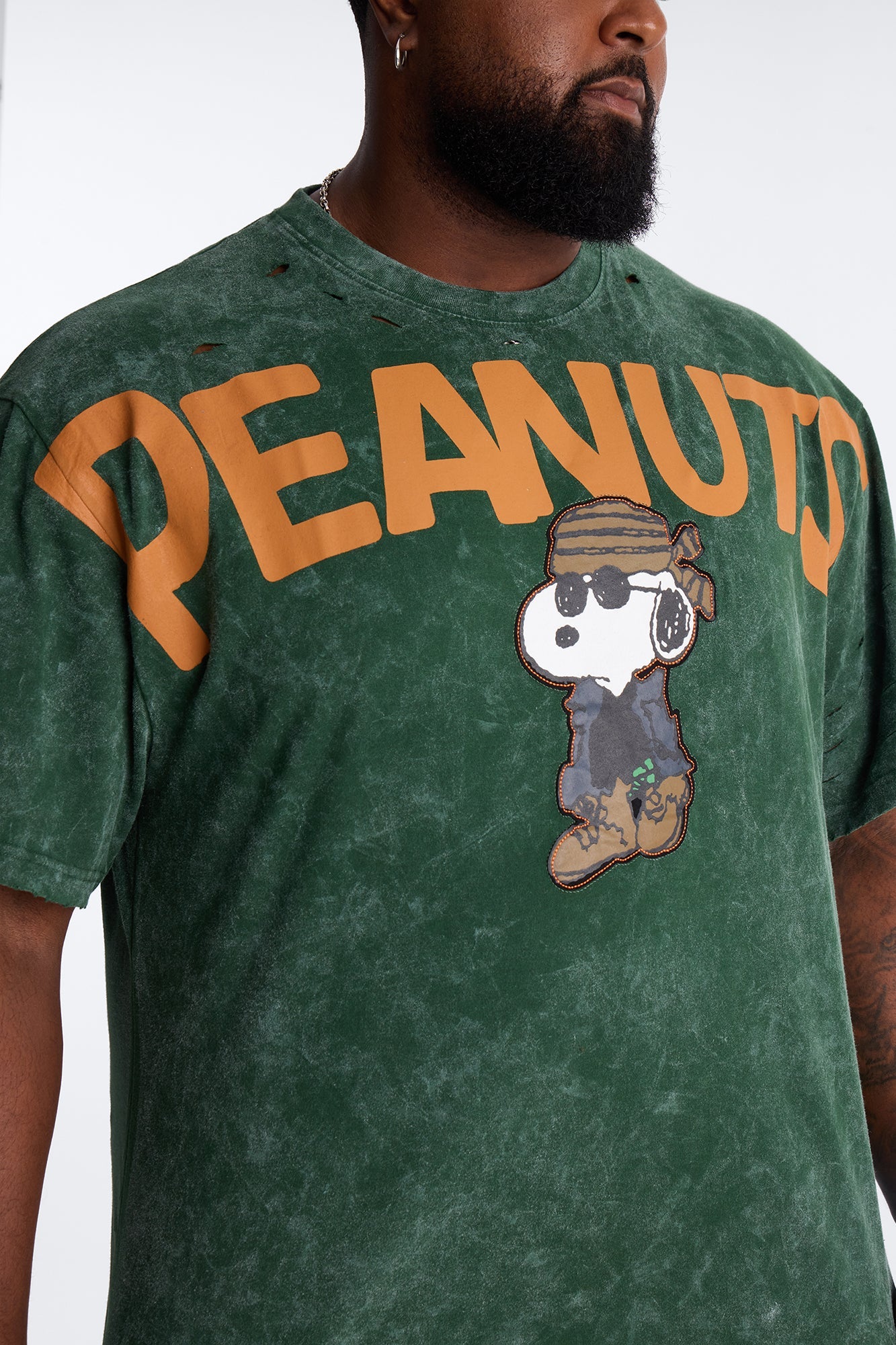 Peanuts Cool Vibes Graphic Short Sleeve Tee - Hunter Green
