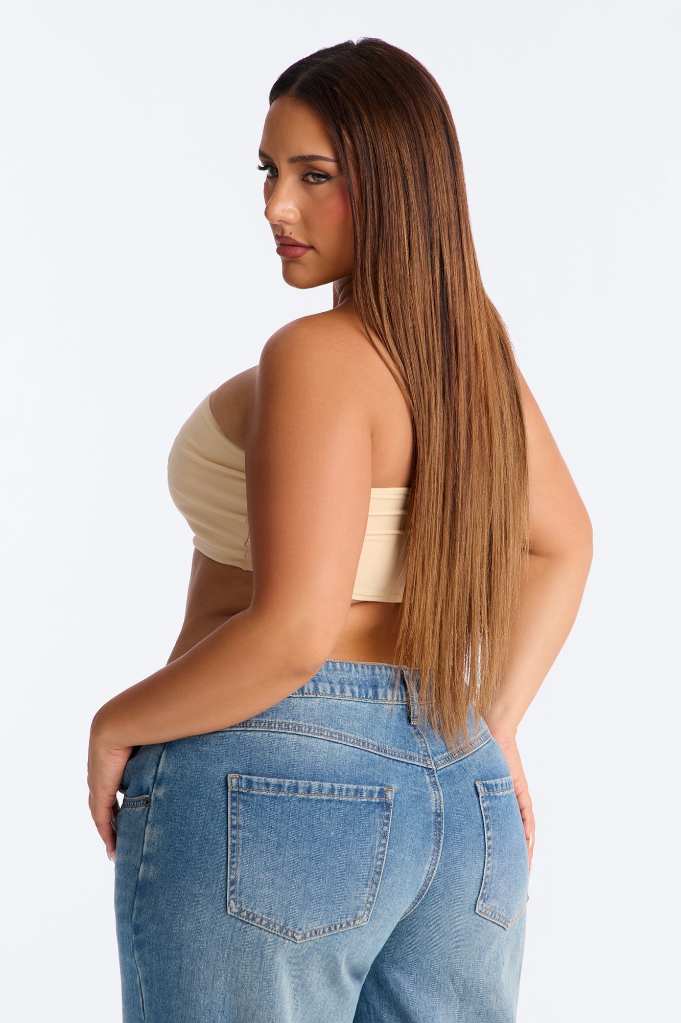 Tequila Cheaper Than Therapy Tube Top - Cream NEWFASHIONEDGE