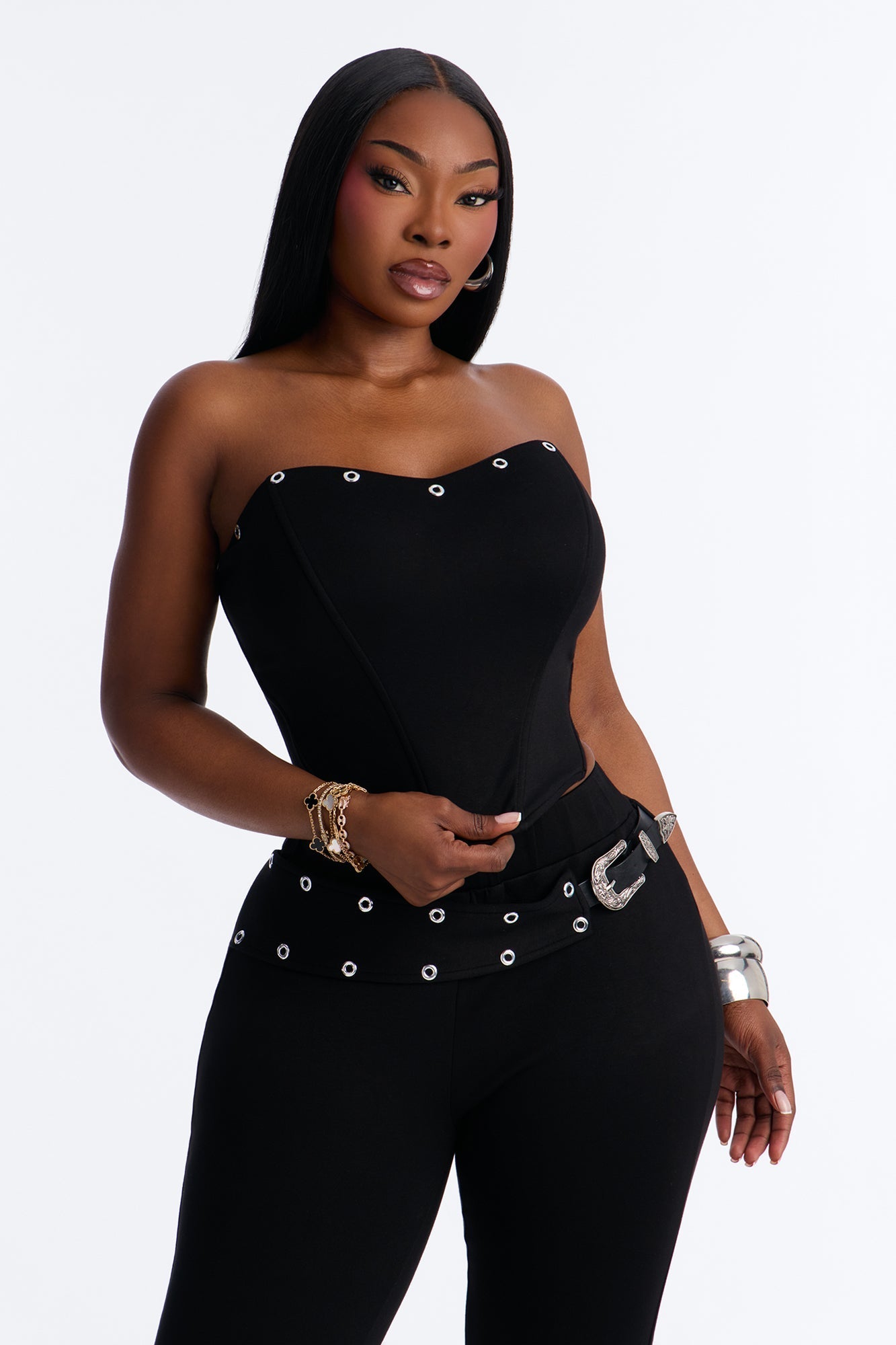 Nashville Nights Flared Pant Set - Black NEWFASHIONEDGE