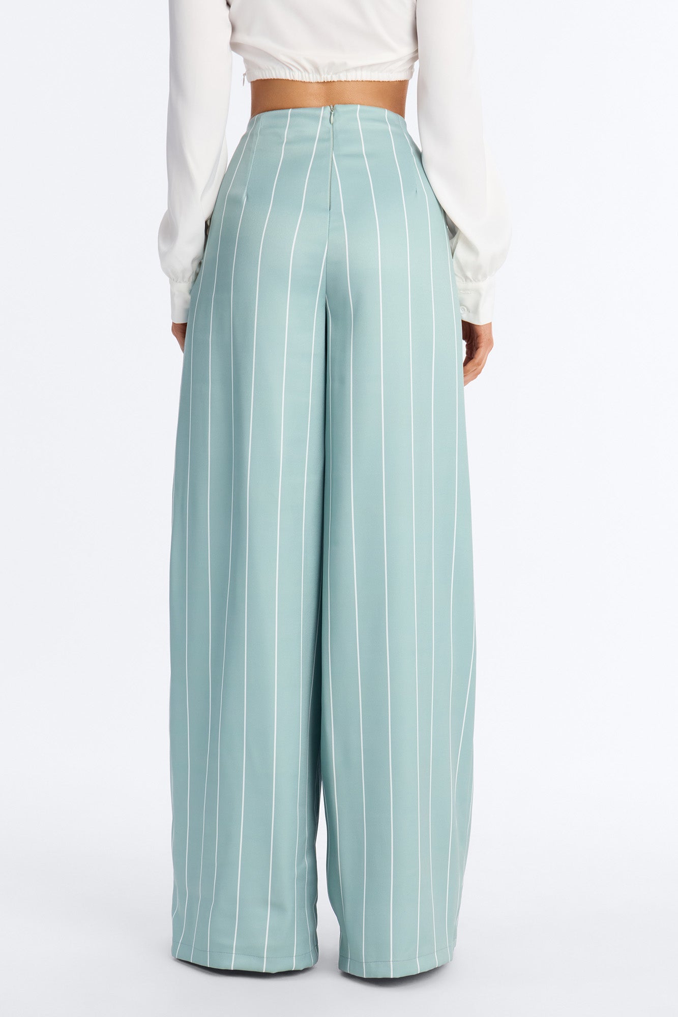 High Standards Pinstripe Trouser Pant 34″ - Sage Fashion Nova