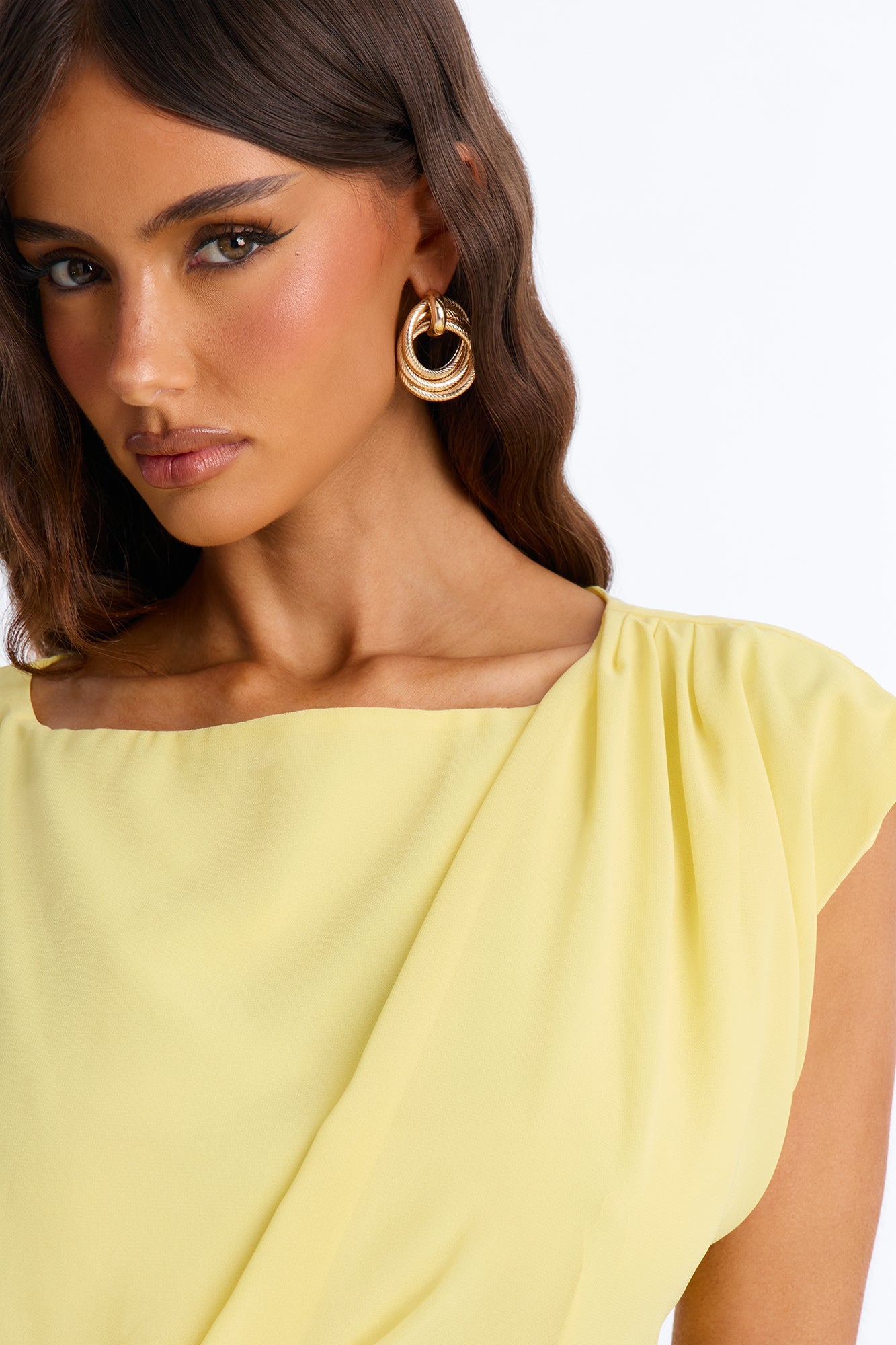 Sorrento Summer Chiffon Maxi Skirt Set - Yellow
