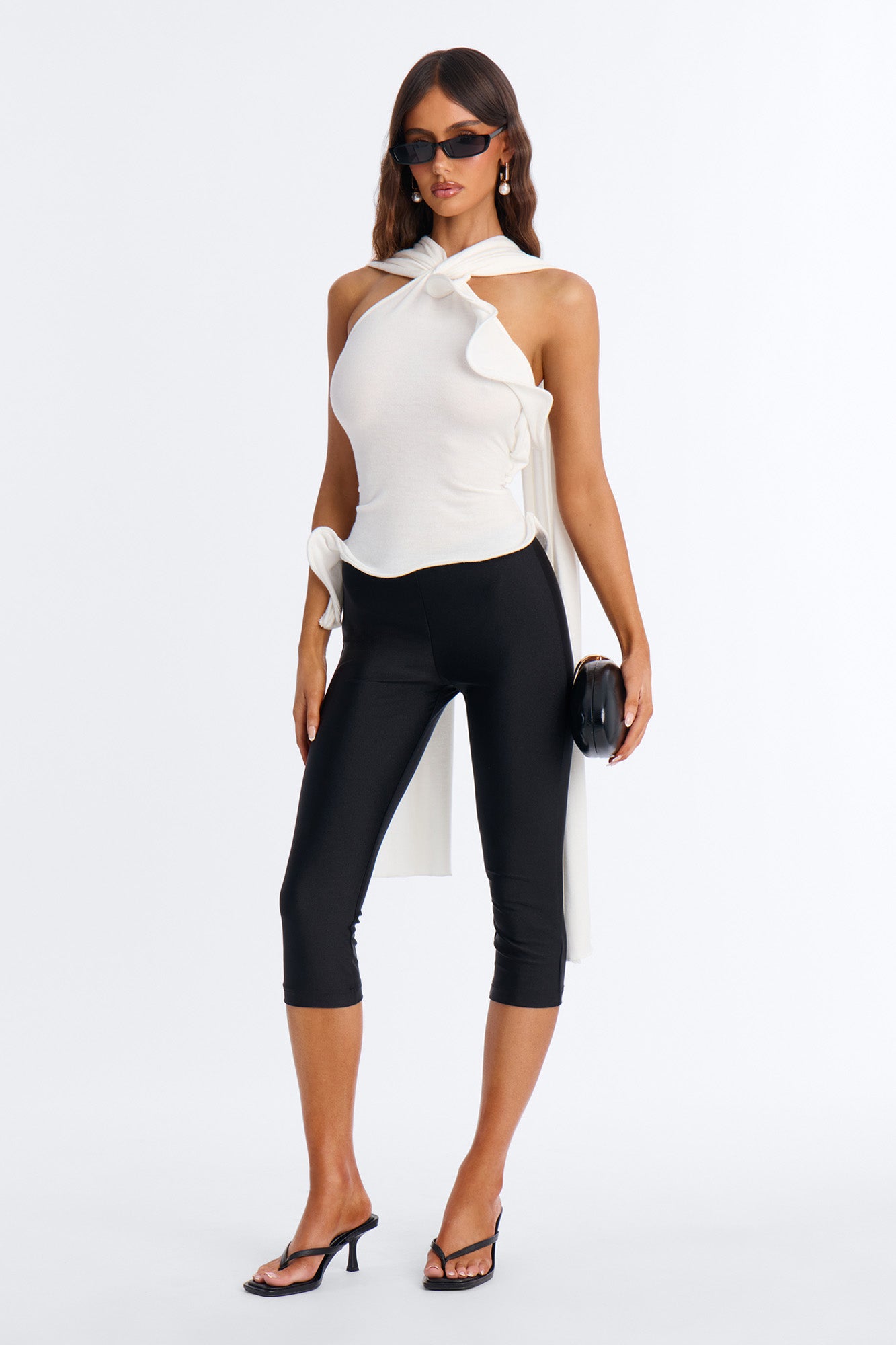 Pure Class Wired Sweater Halter Top - White Fashion Nova