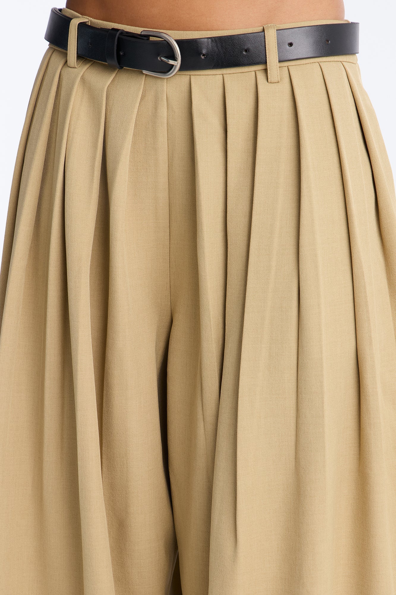 Gemma High Rise Belted Jogger - Khaki