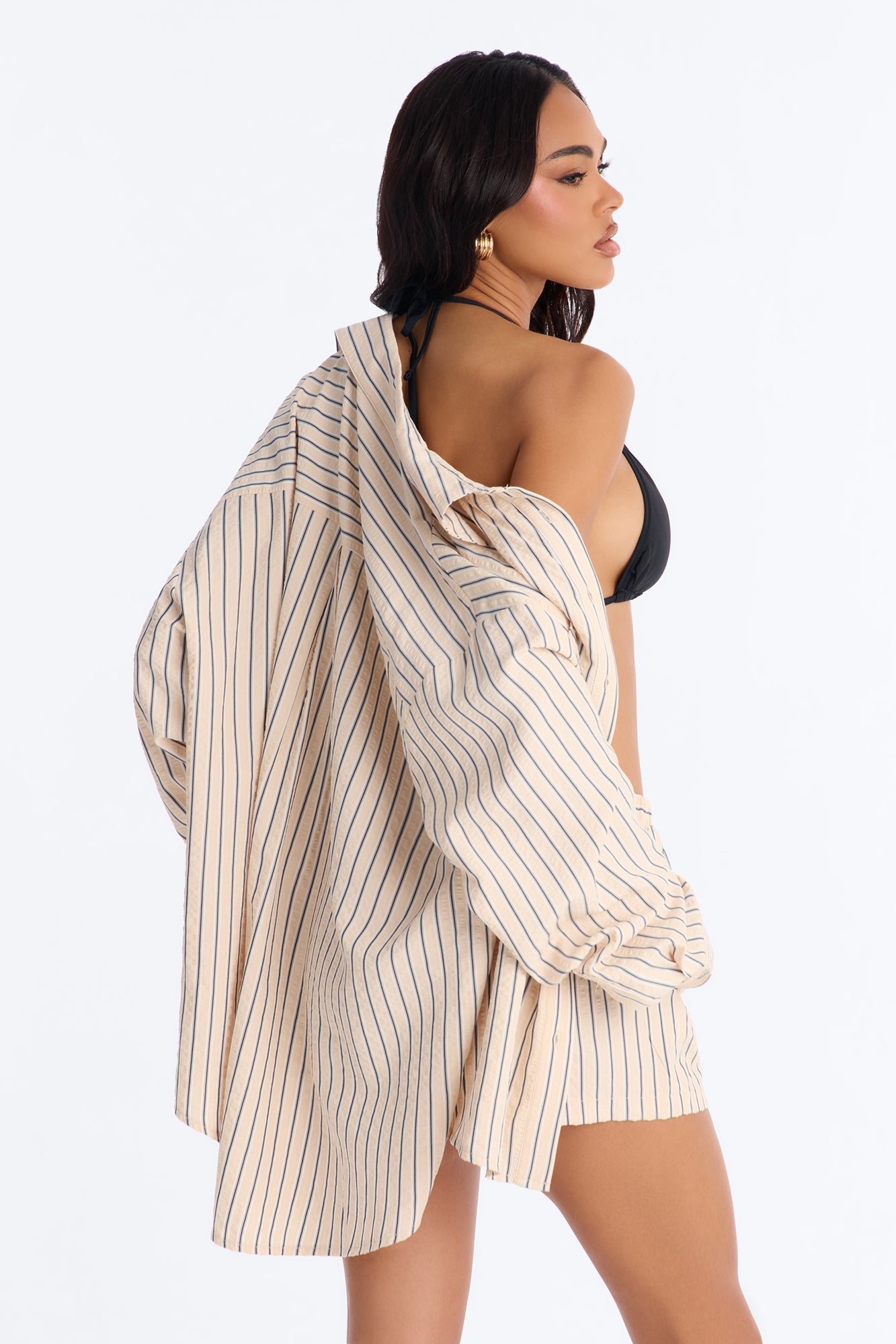 Aubrey Textured Striped Short Set - Yellow/combo NEWFASHIONEDGE