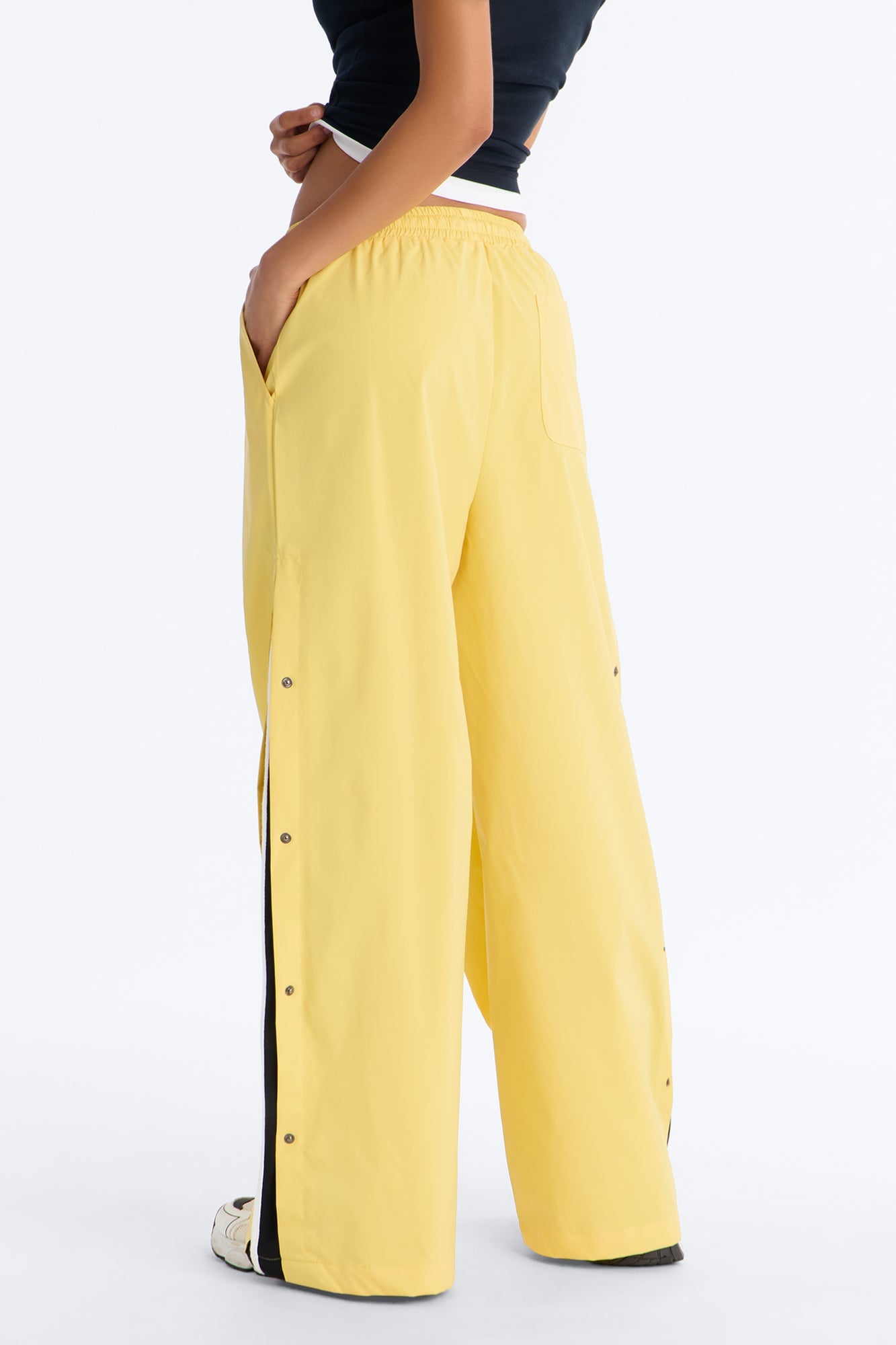 Jennie Snap Button Track Pant - Yellow