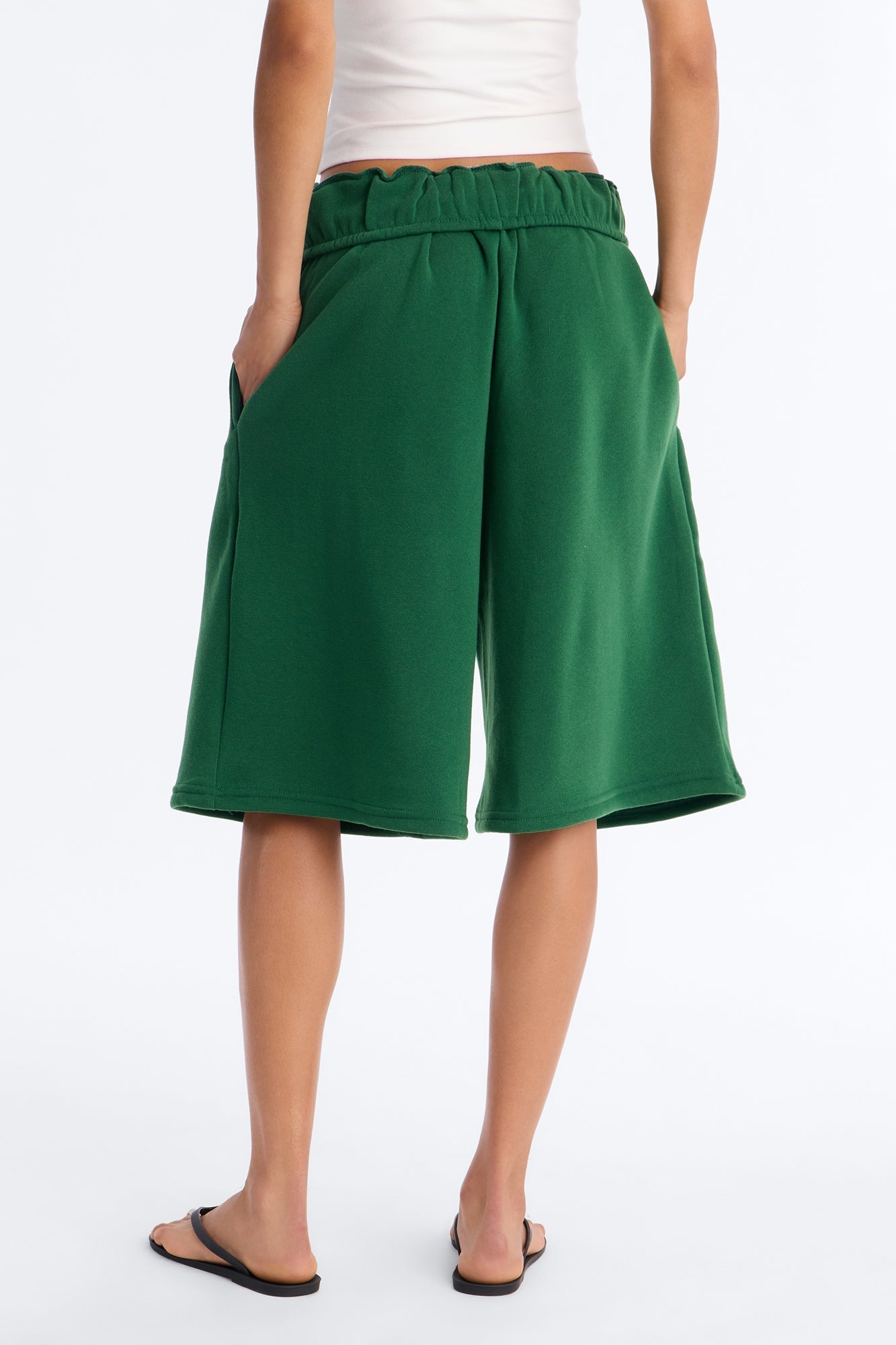 Tessa Fleece Sweatshort - Hunter NEWFASHIONEDGE