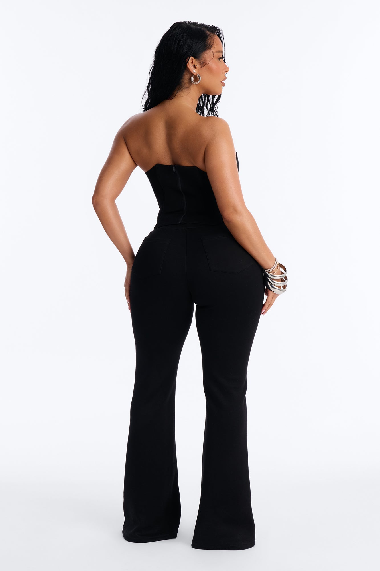 Nashville Nights Flared Pant Set - Black