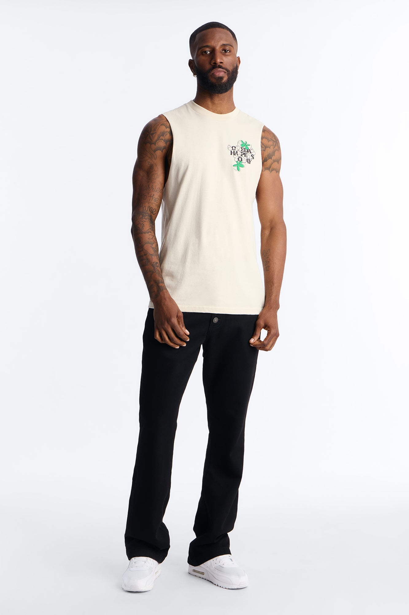 Someday Happens Today Muscle Tee - Cream