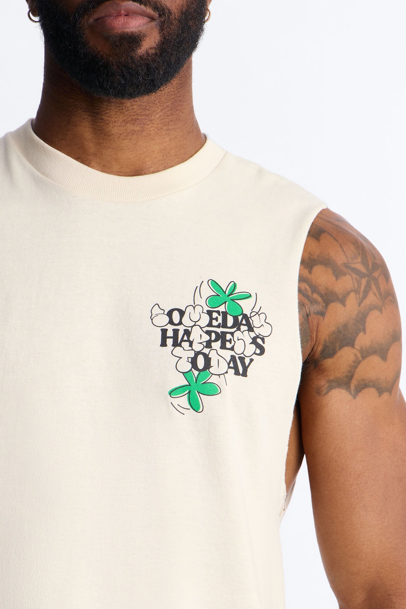 Someday Happens Today Muscle Tee - Cream