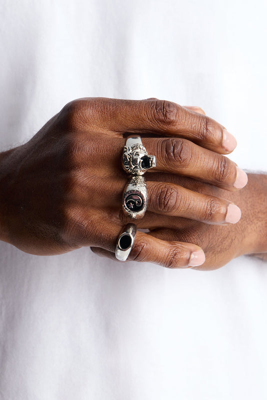 Shadow Beast Multi Size Ring Set - Silver