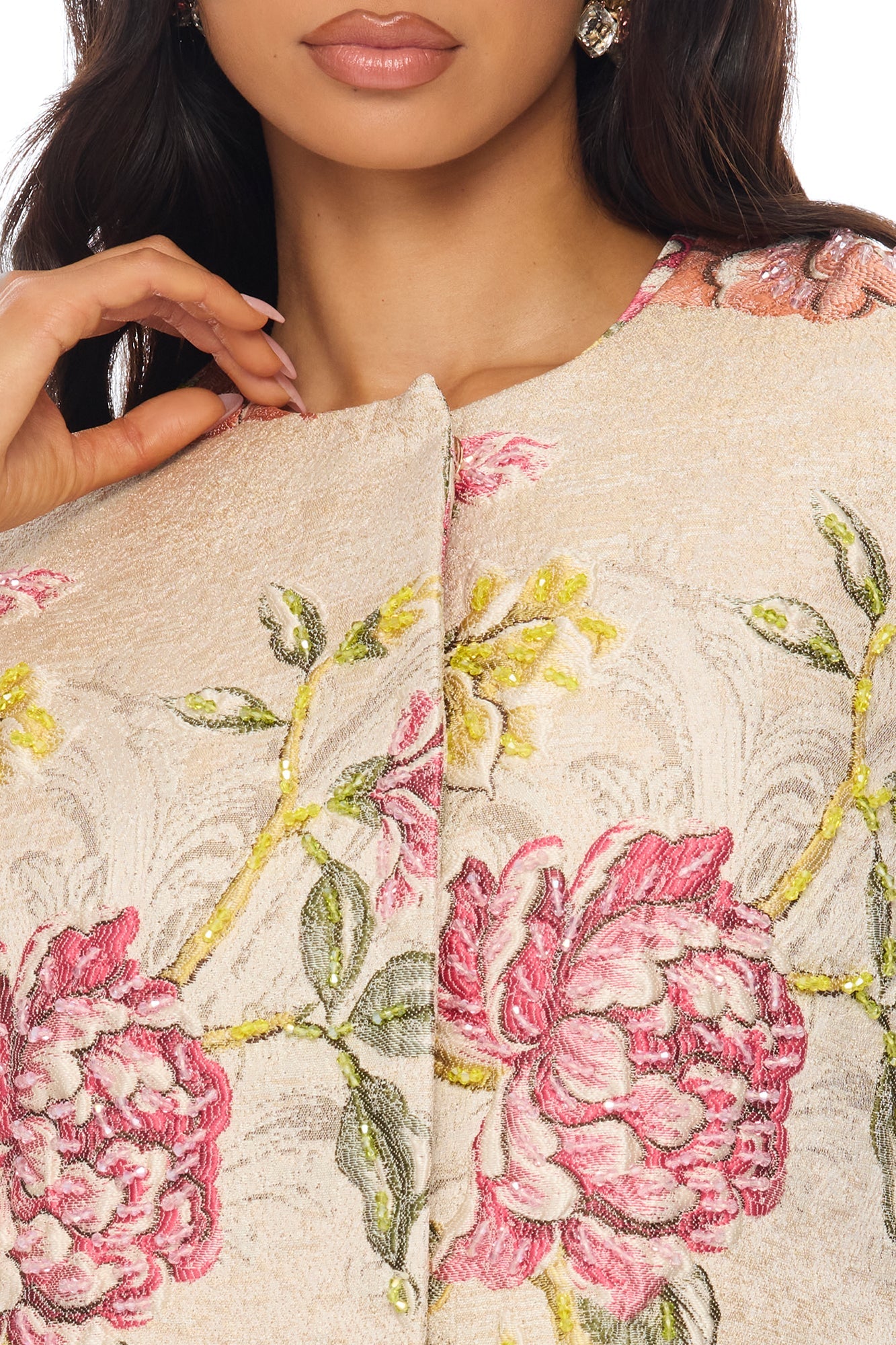Riannon Jacquard Jacket - Taupe