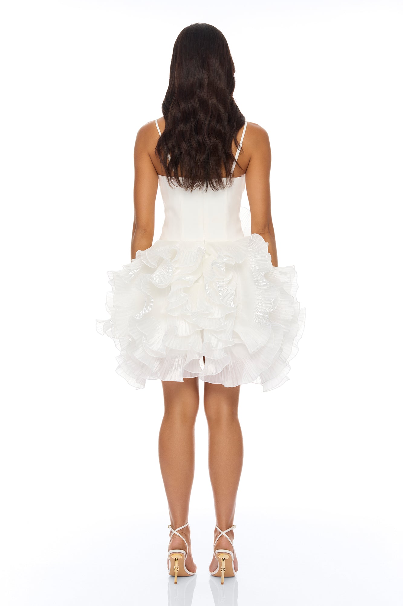 So Popular Ruffle Mini Dress - White Fashion Nova