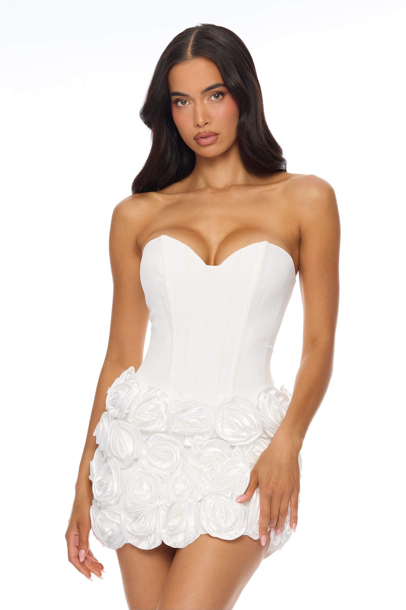 Alessia Floral Applique Maxi Dress - White Fashion Nova