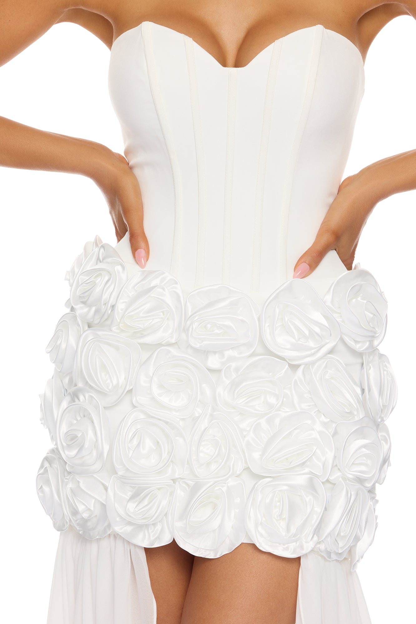 Alessia Floral Applique Maxi Dress - White Fashion Nova