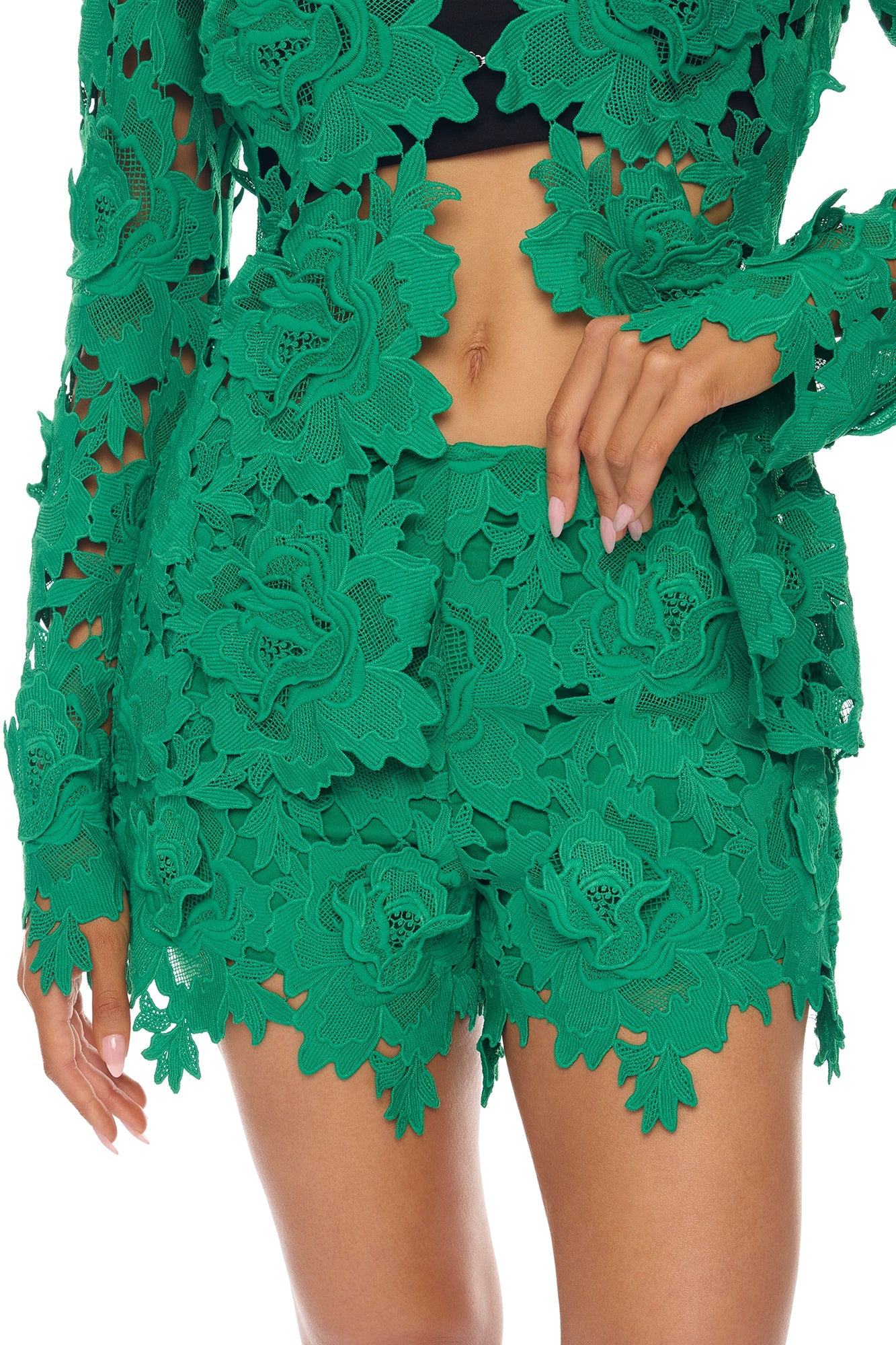 Jaslyn Embroidered Short Set - Green Fashion Nova