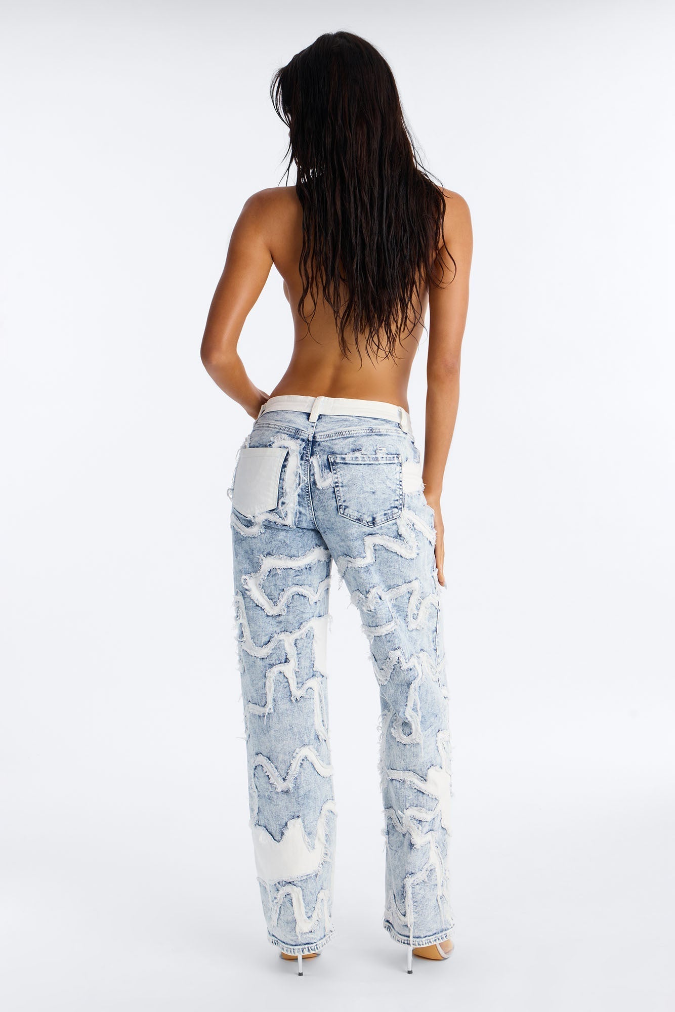 Round About Reconstructed Straight Leg Jeans - Vintage Wash NEWFASHIONEDGE