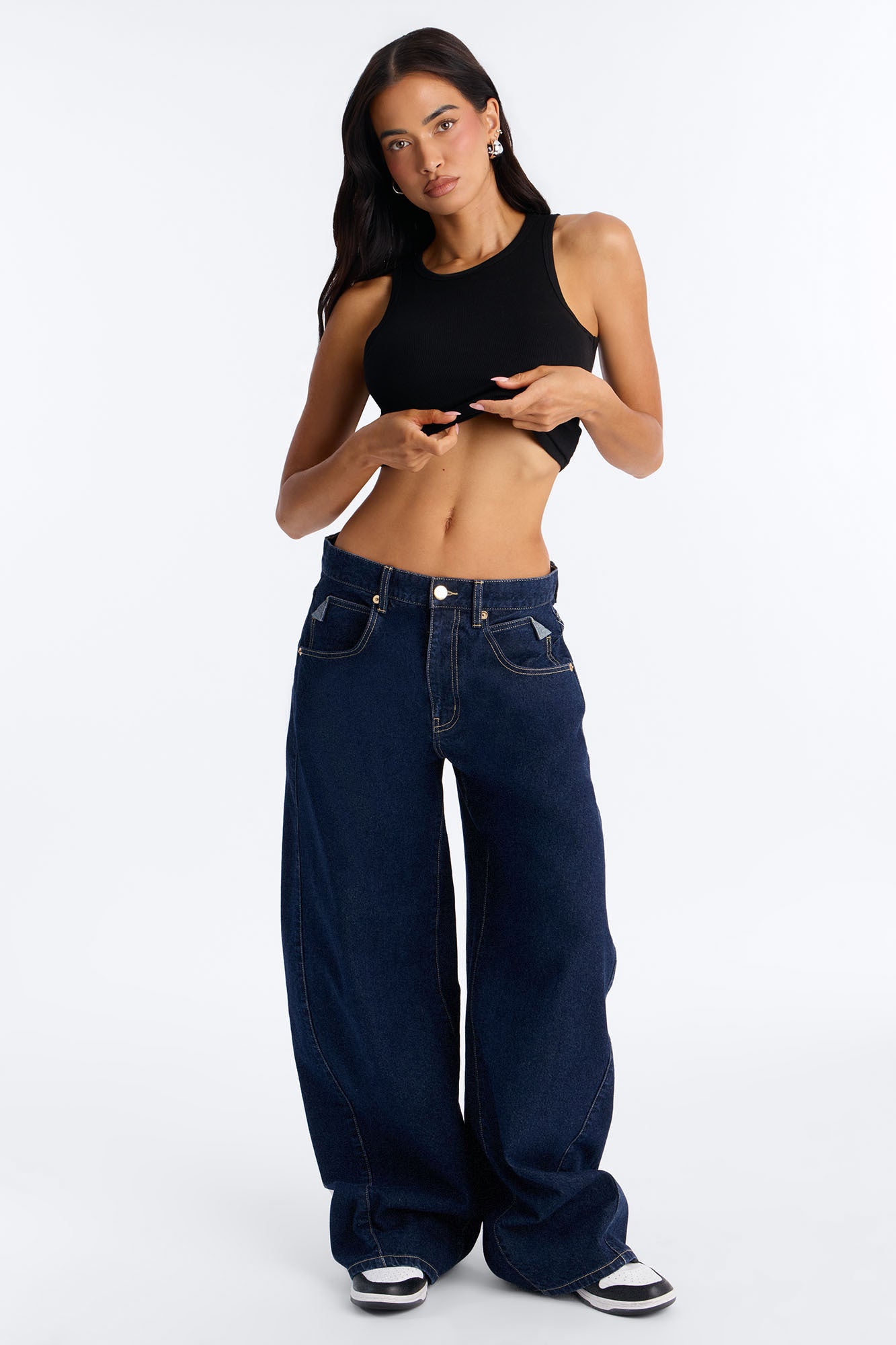 The Story Unfolds Baggy Jeans - Dark Denim