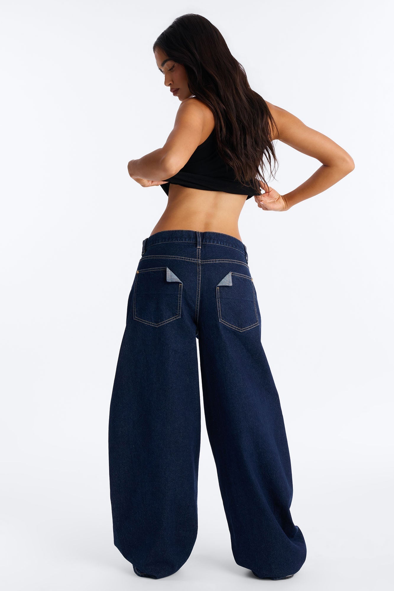 The Story Unfolds Baggy Jeans - Dark Denim